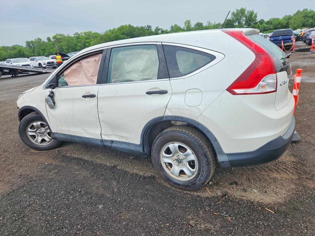 2014 Honda Cr-v Lx White vin: 5J6RM4H39EL111938