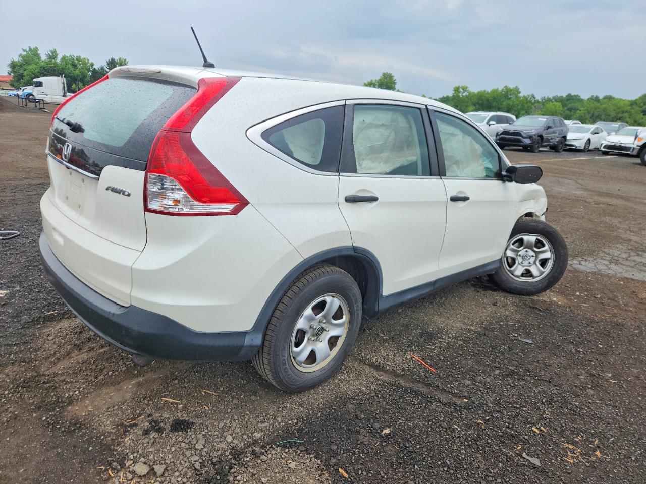 2014 Honda Cr-v Lx White vin: 5J6RM4H39EL111938