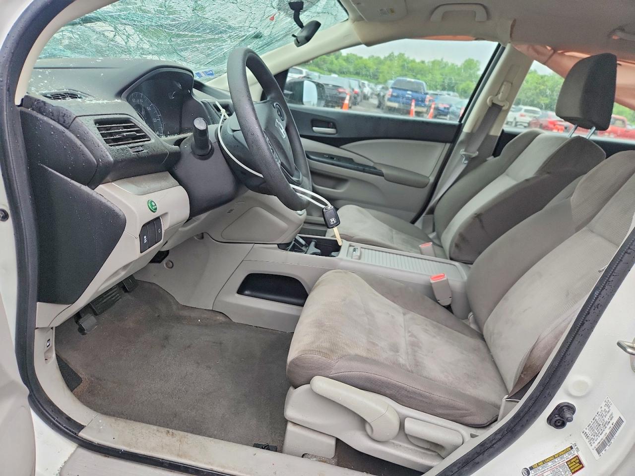 2014 Honda Cr-v Lx White vin: 5J6RM4H39EL111938