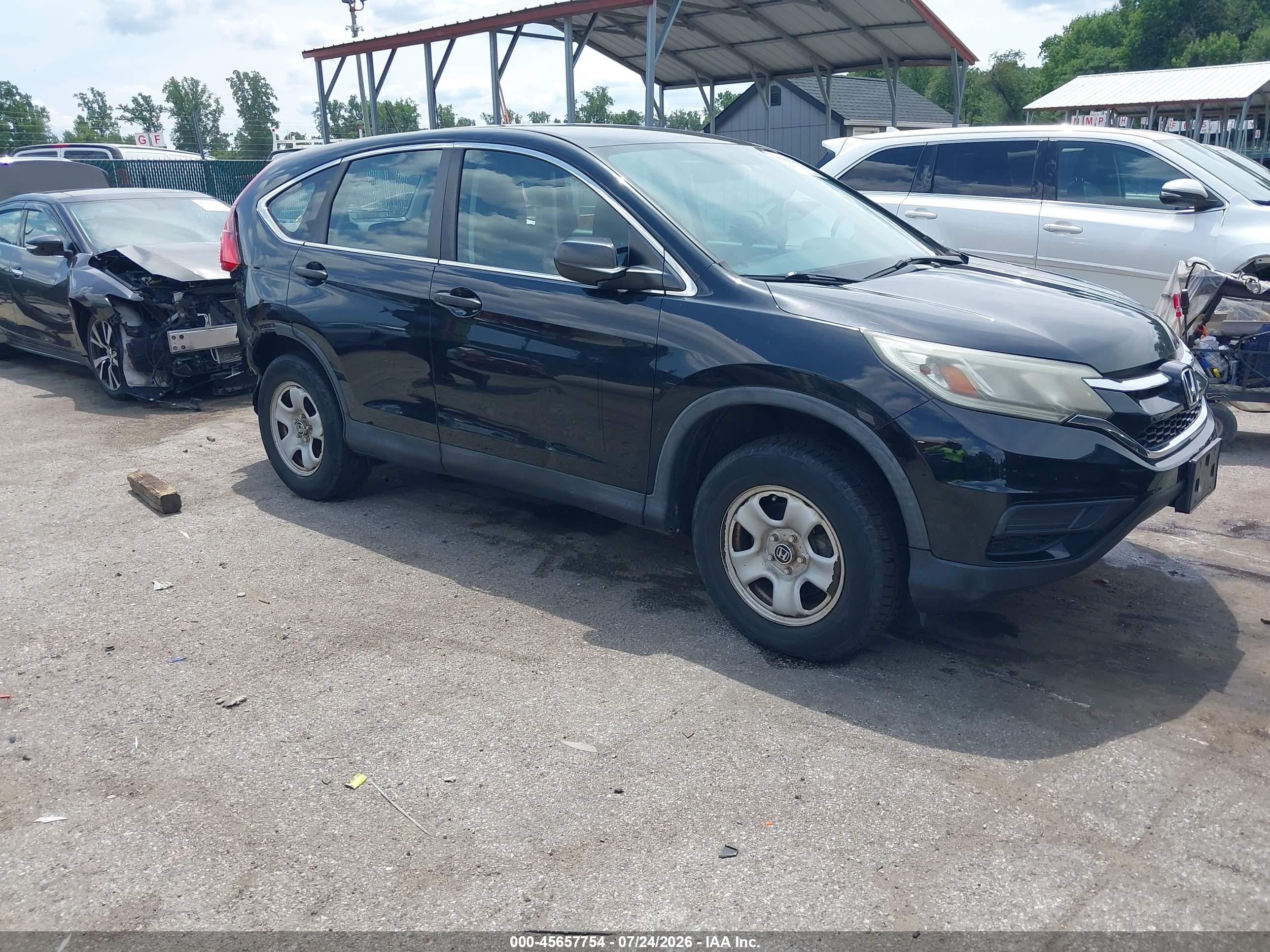 2015 Honda Cr-v Lx Black vin: 5J6RM4H39FL025630