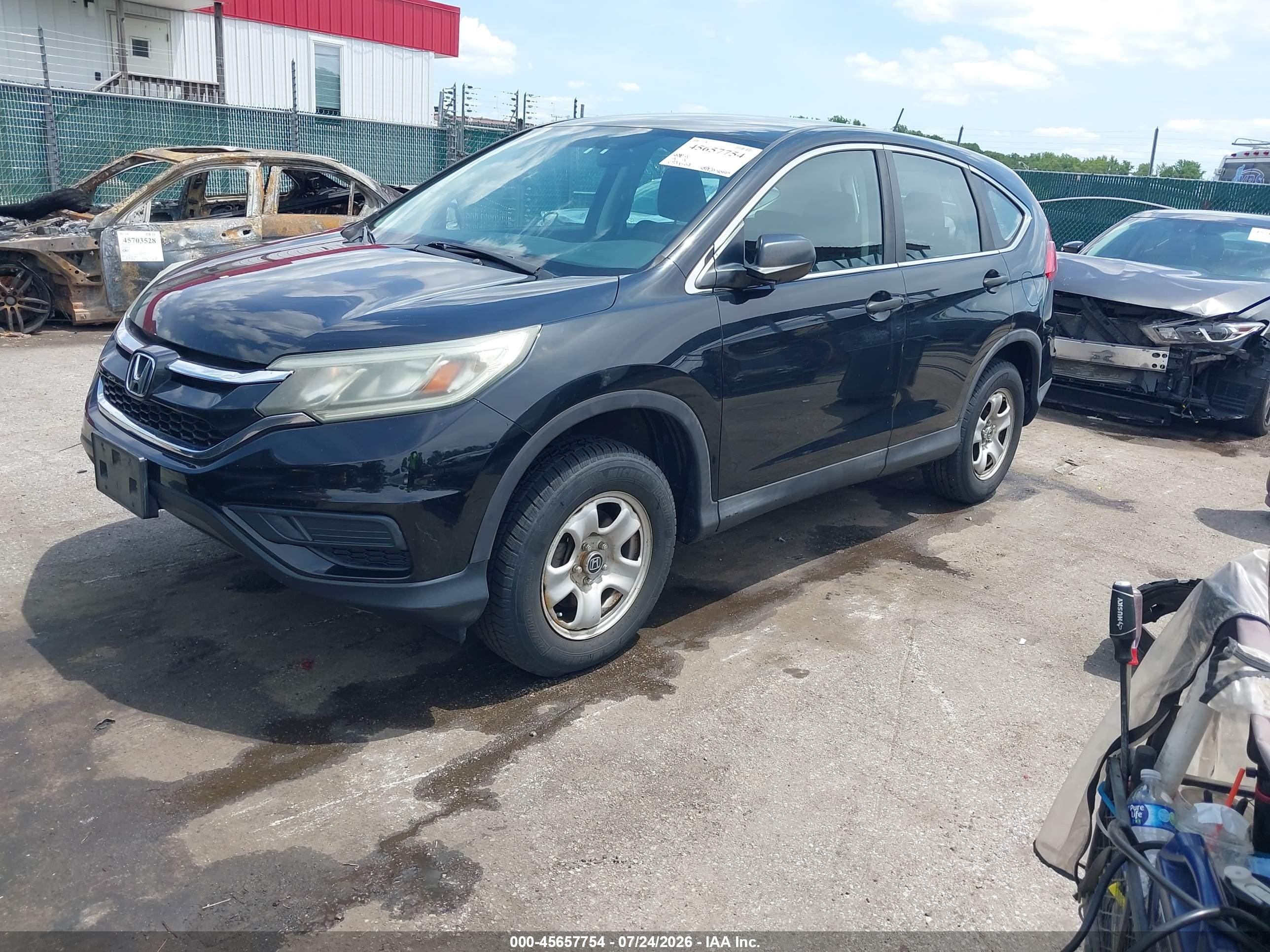2015 Honda Cr-v Lx Black vin: 5J6RM4H39FL025630
