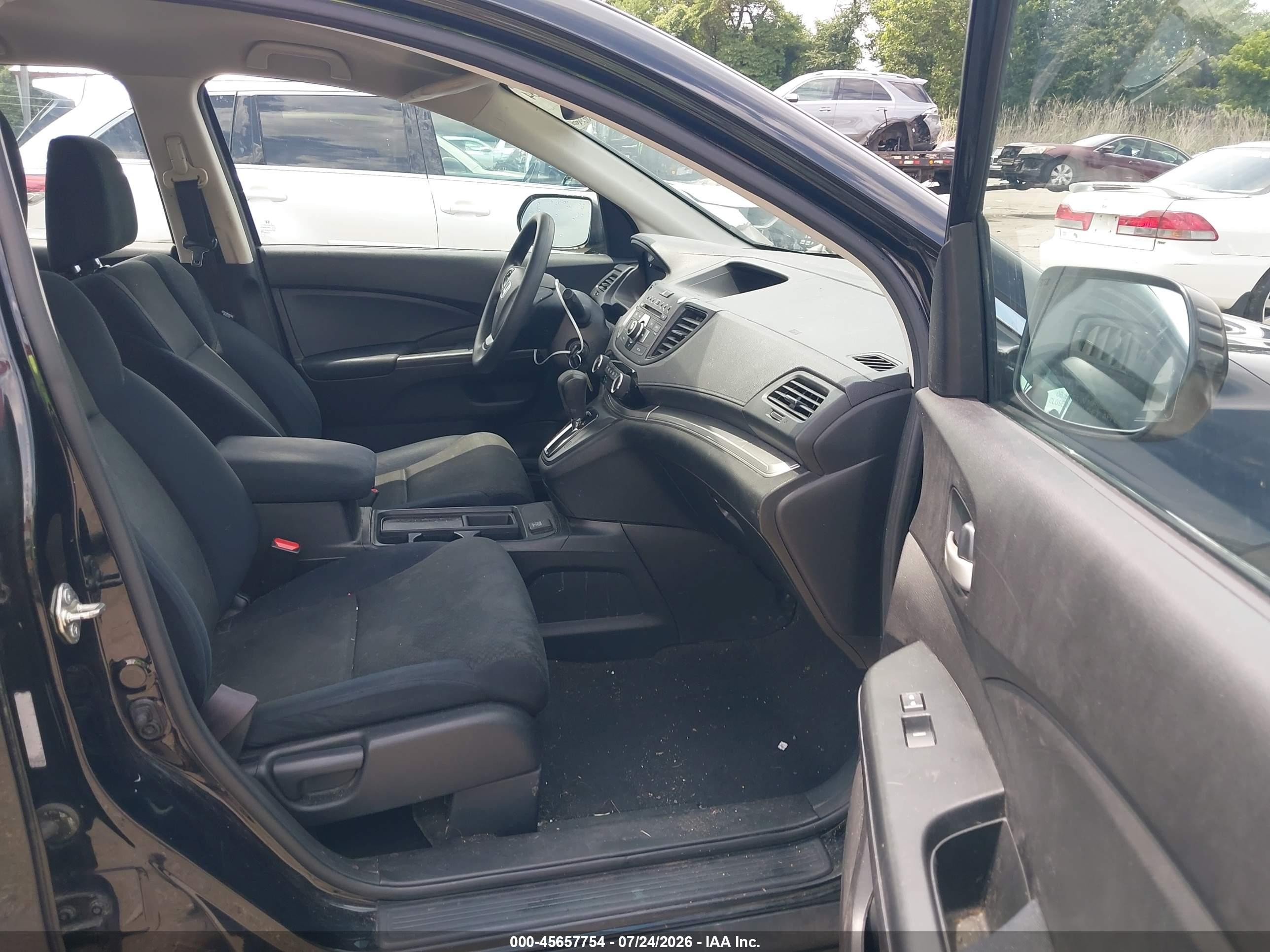 2015 Honda Cr-v Lx Black vin: 5J6RM4H39FL025630