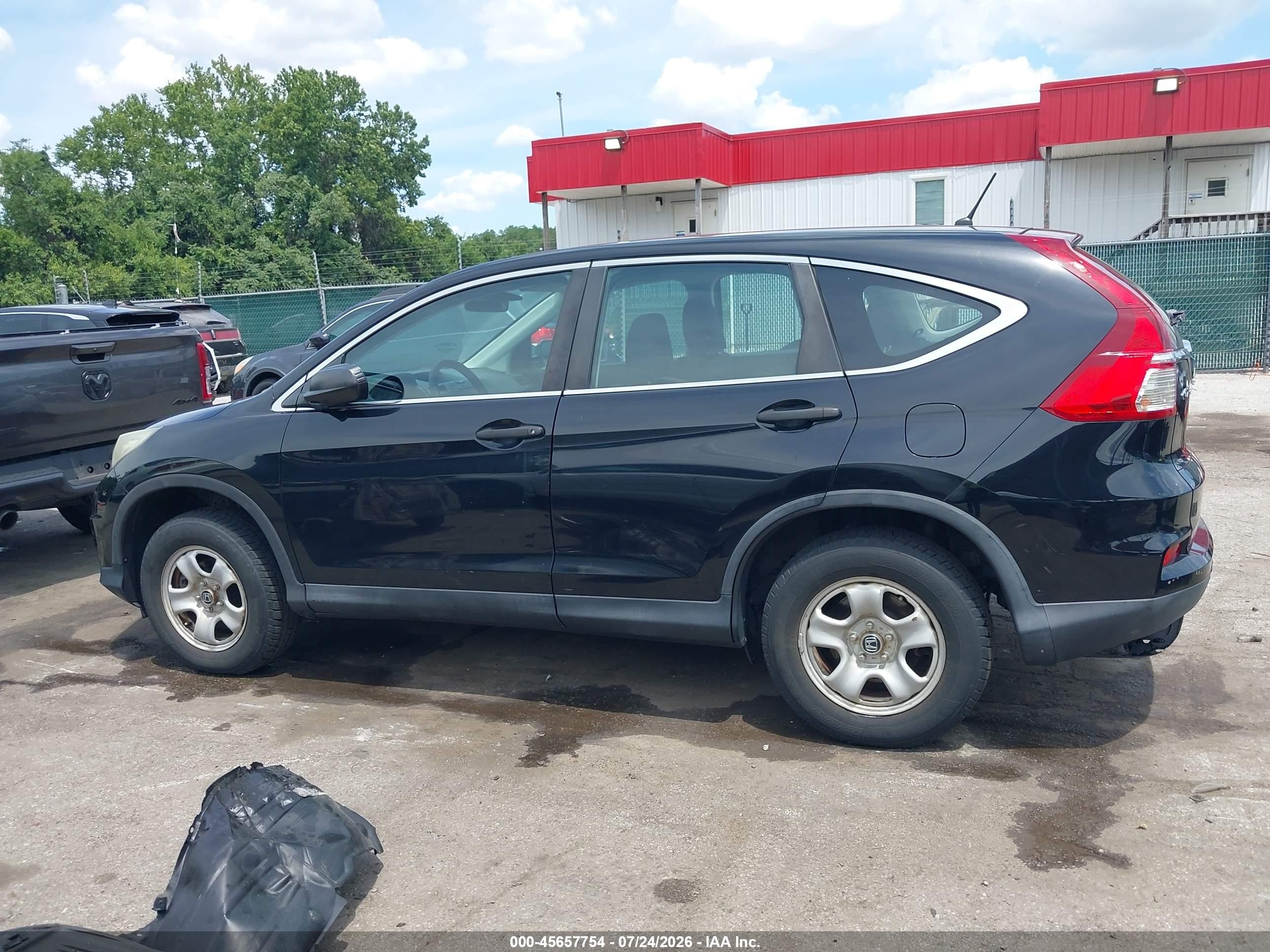 2015 Honda Cr-v Lx Black vin: 5J6RM4H39FL025630