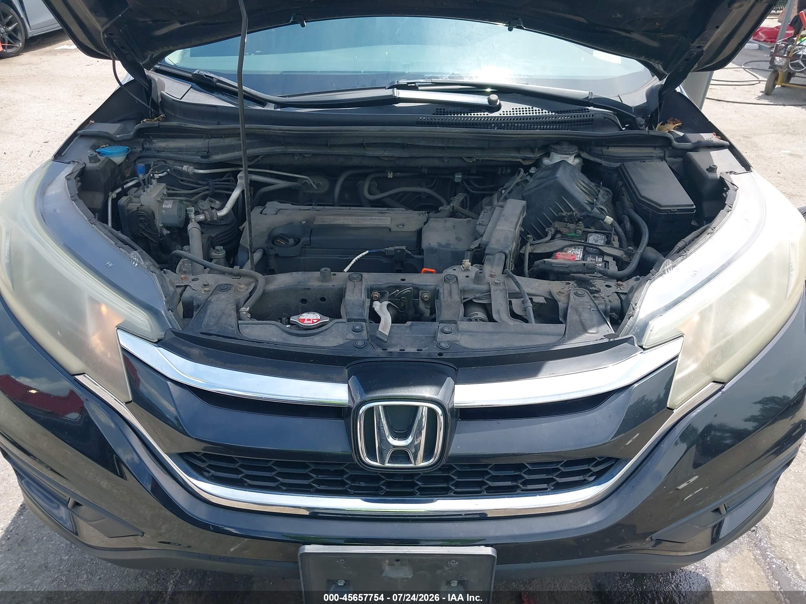 2015 Honda Cr-v Lx Black vin: 5J6RM4H39FL025630