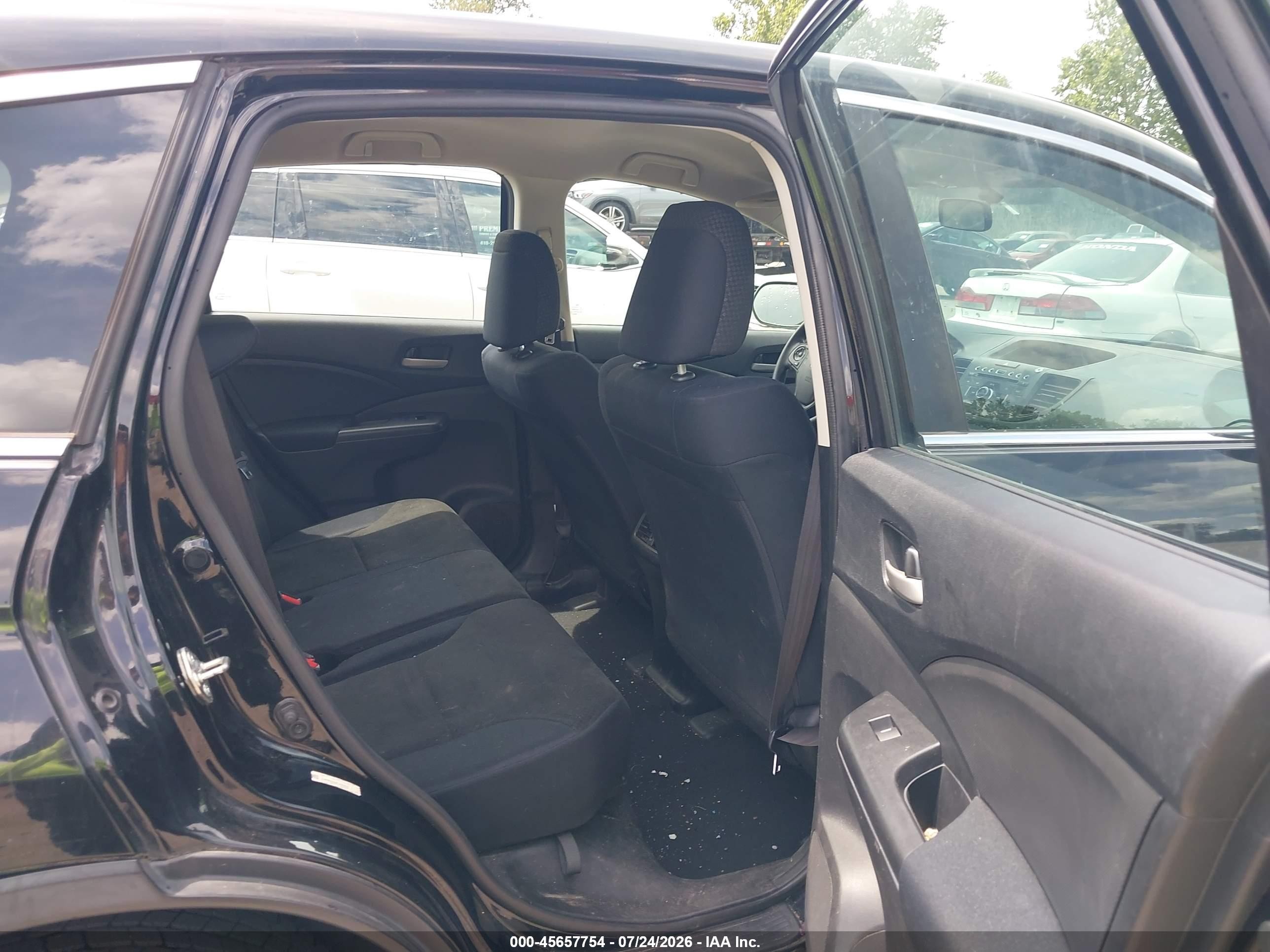 2015 Honda Cr-v Lx Black vin: 5J6RM4H39FL025630