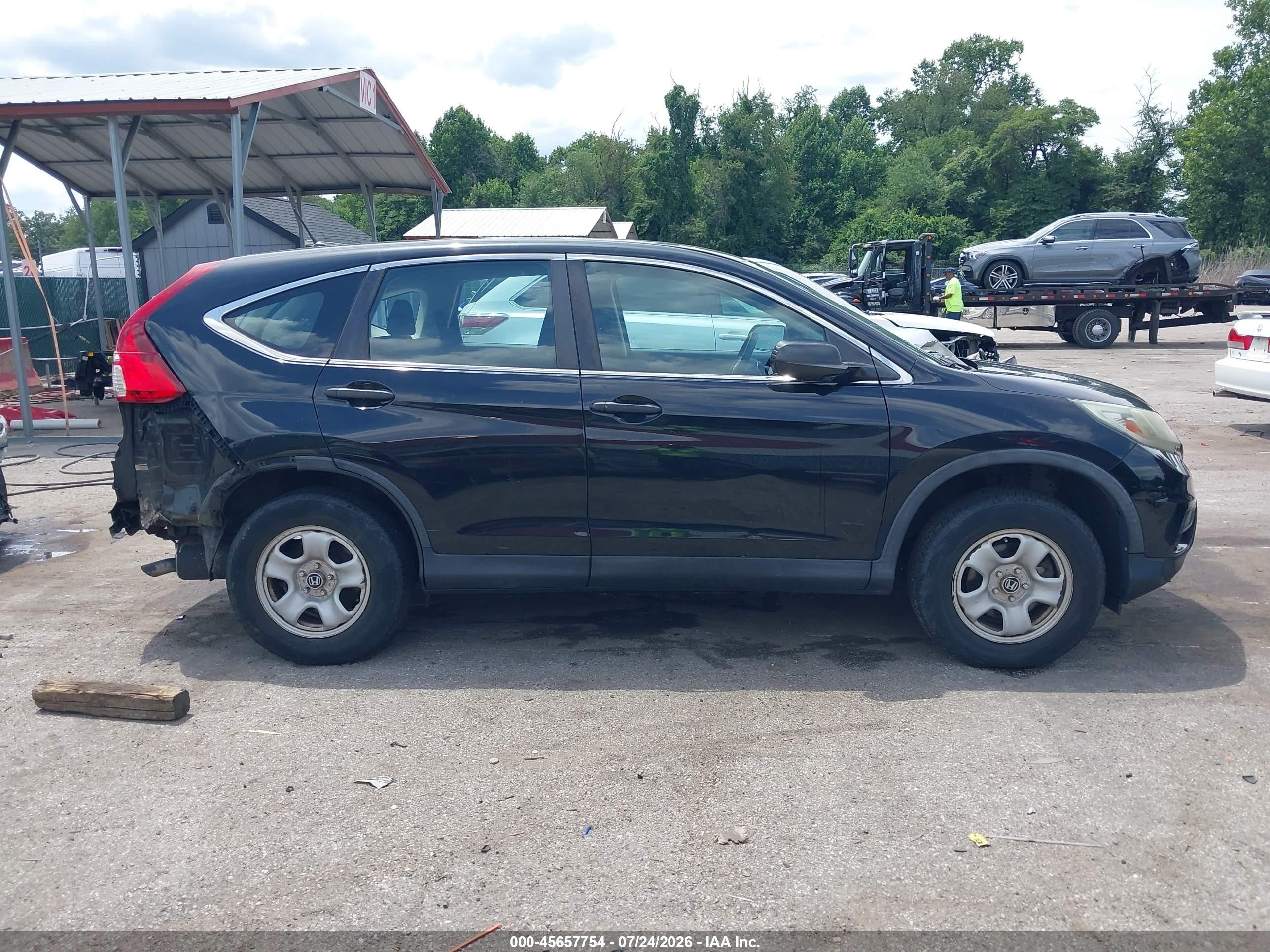 2015 Honda Cr-v Lx Black vin: 5J6RM4H39FL025630