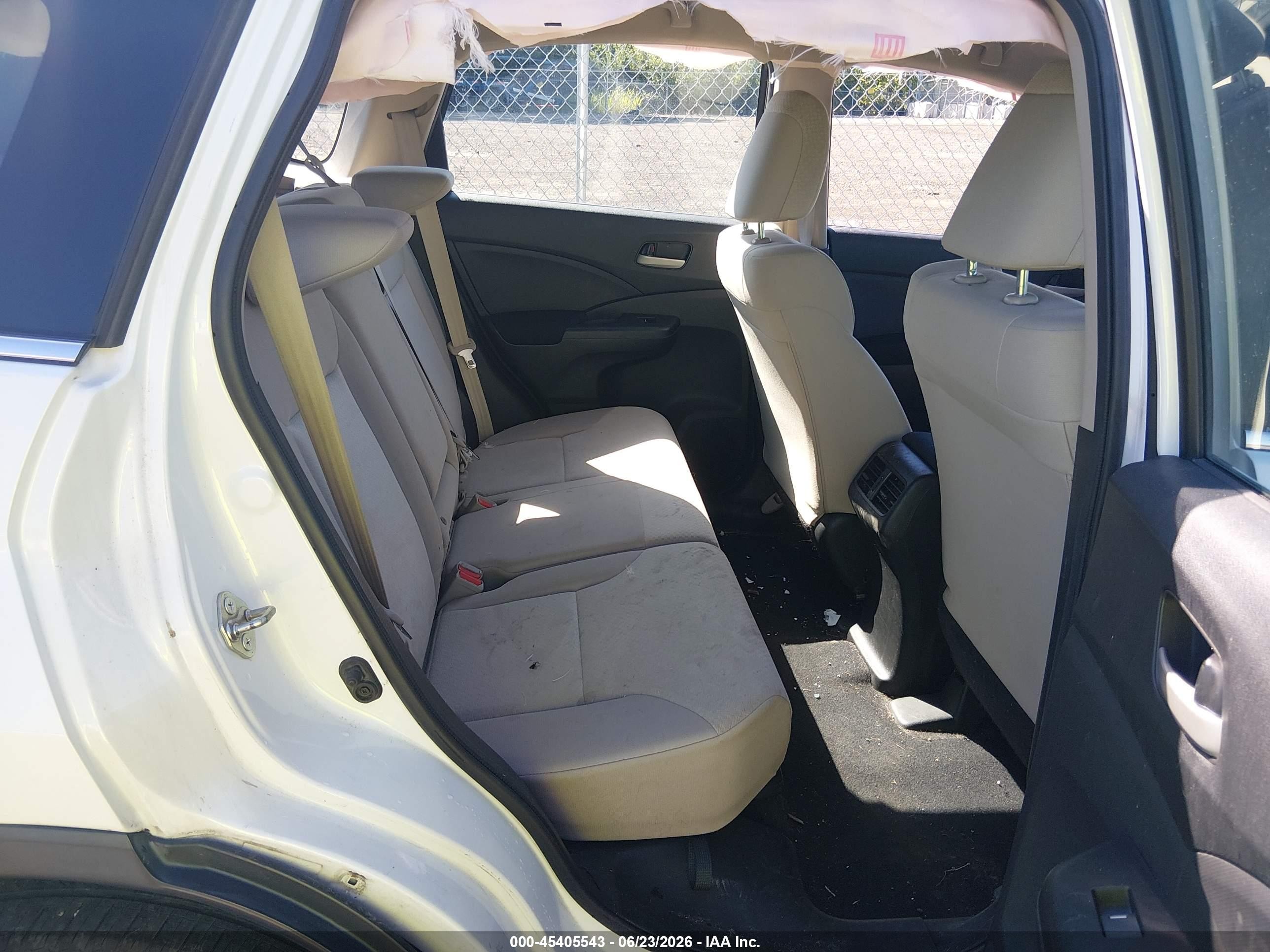 2015 Honda Cr-v Lx White vin: 5J6RM4H39FL052990