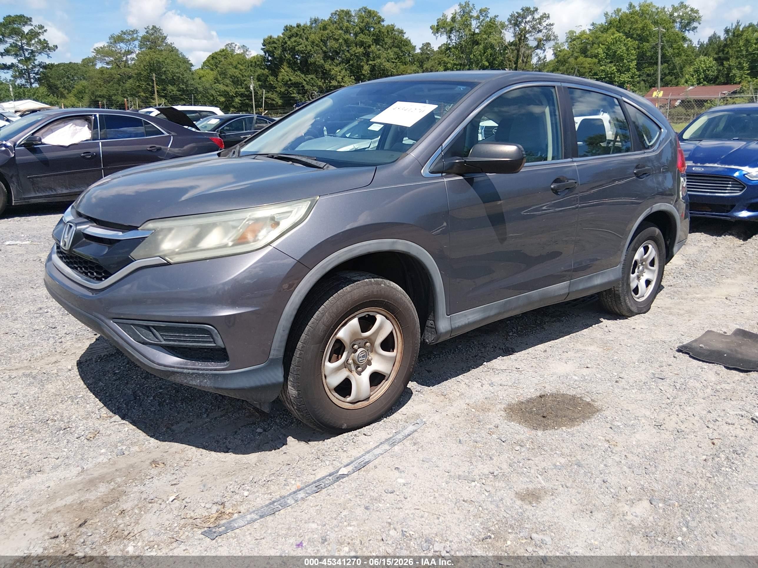 2015 Honda Cr-v Lx Silver vin: 5J6RM4H39FL069059