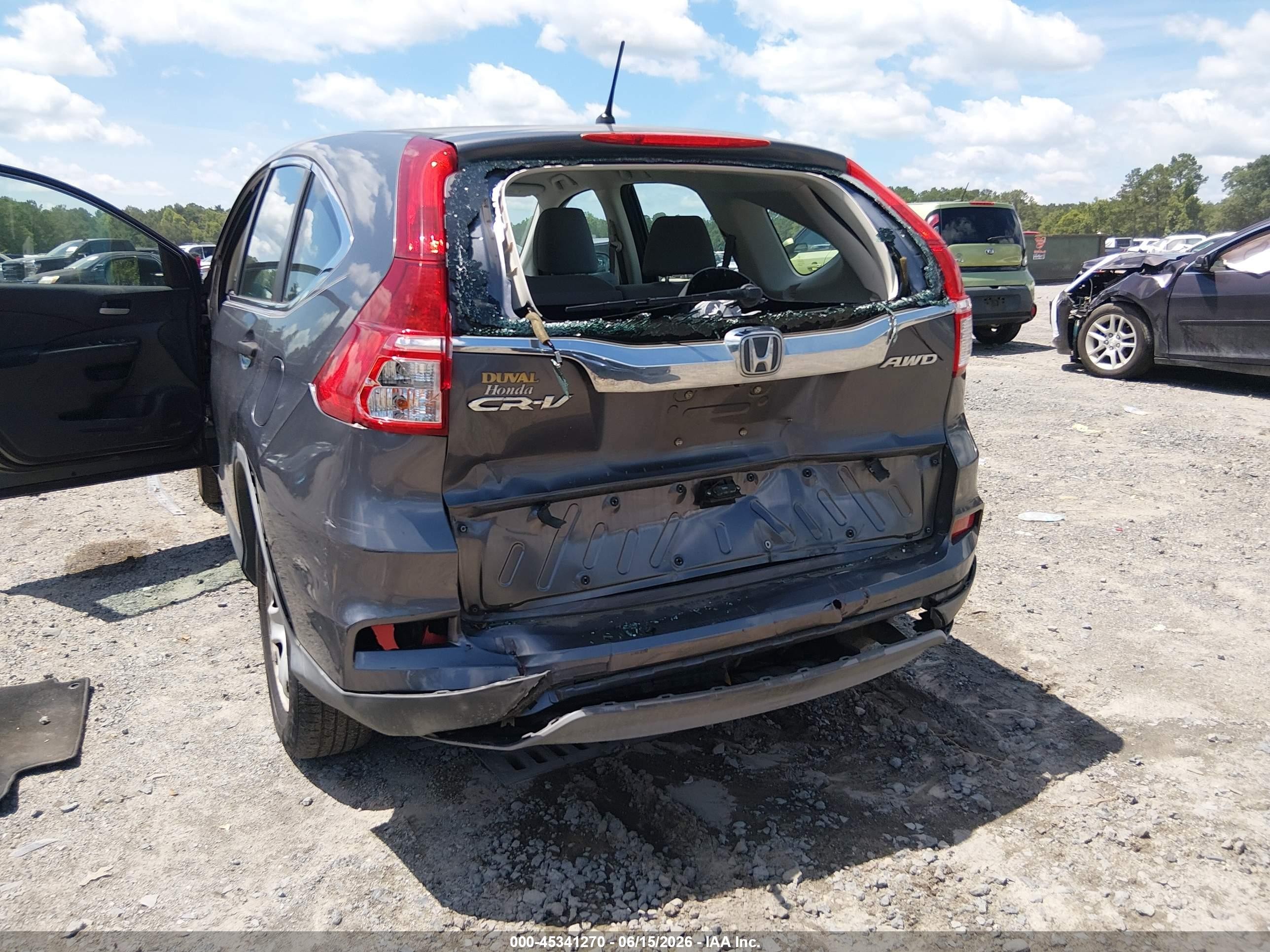 2015 Honda Cr-v Lx Silver vin: 5J6RM4H39FL069059