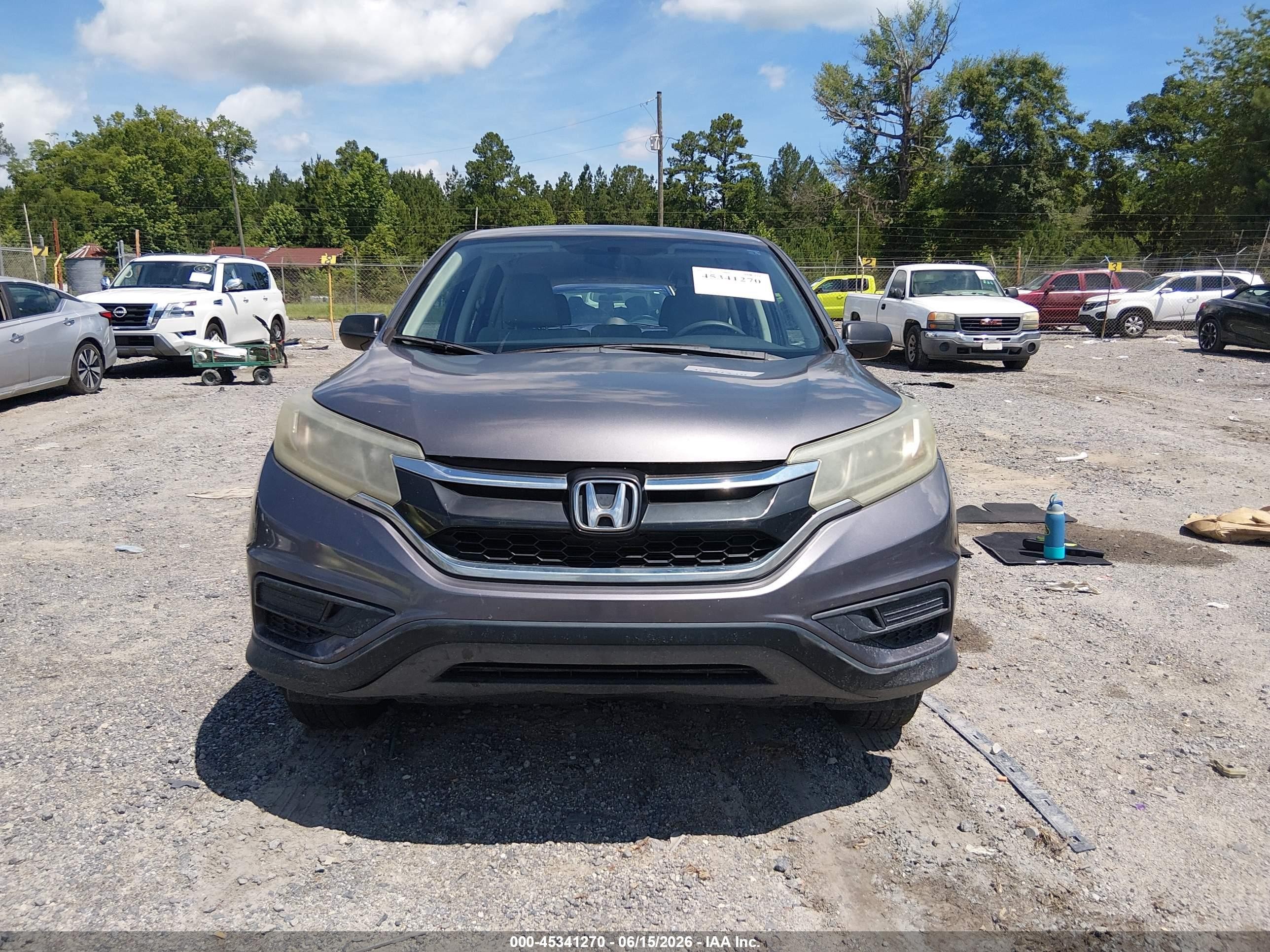 2015 Honda Cr-v Lx Silver vin: 5J6RM4H39FL069059