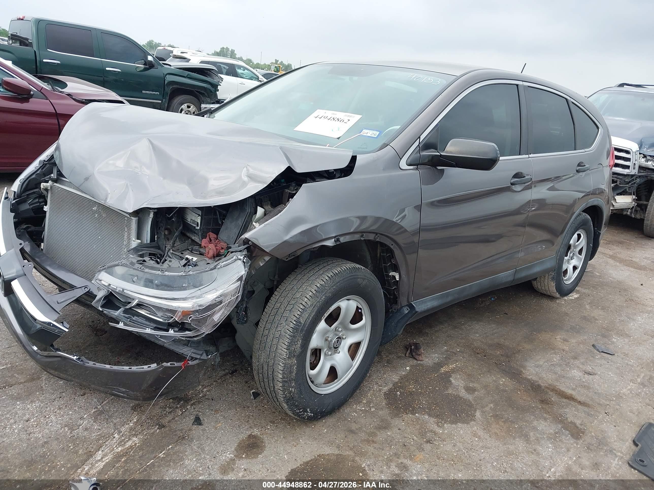 2015 Honda Cr-v Lx Brown vin: 5J6RM4H39FL100651