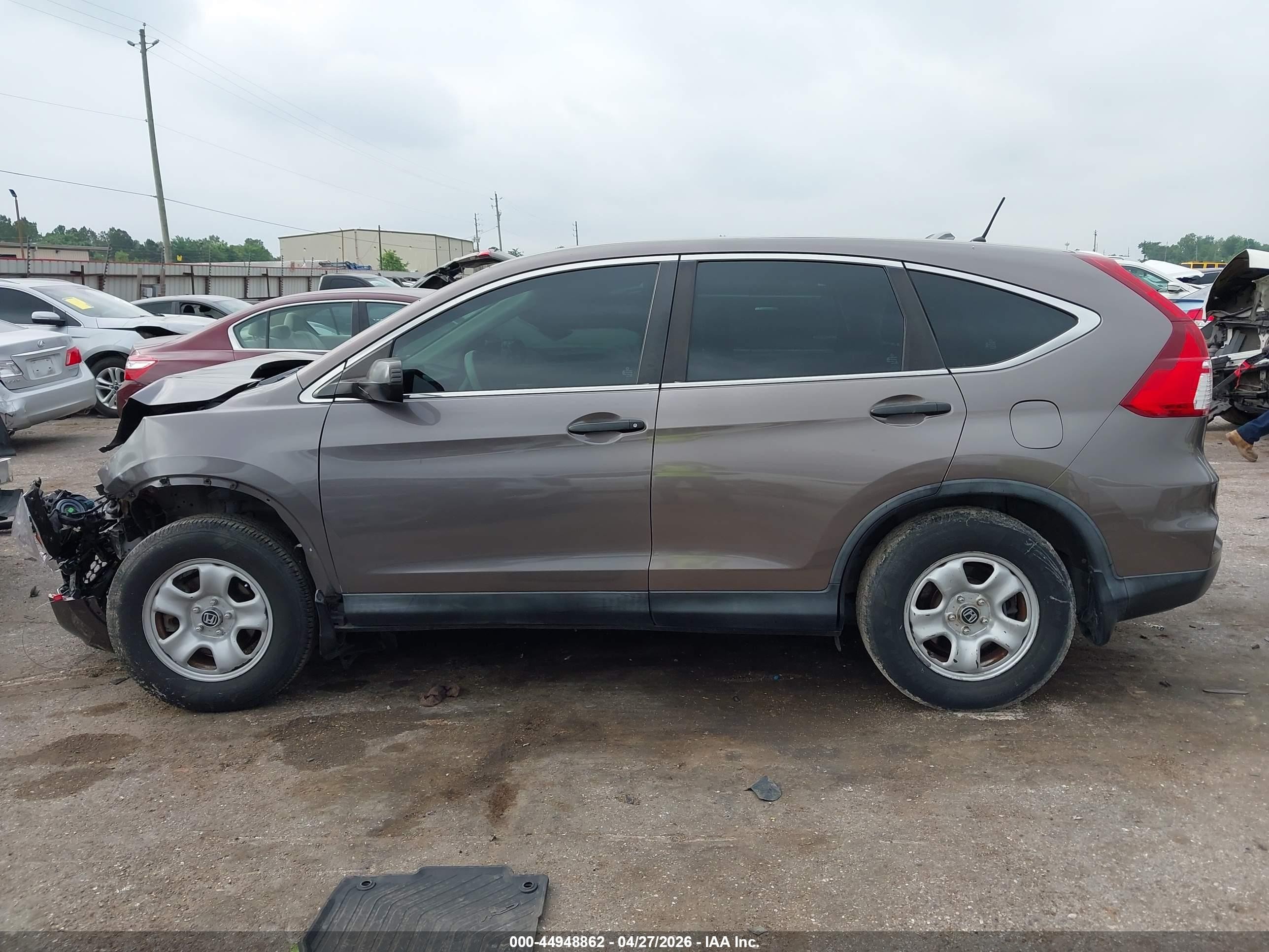 2015 Honda Cr-v Lx Brown vin: 5J6RM4H39FL100651