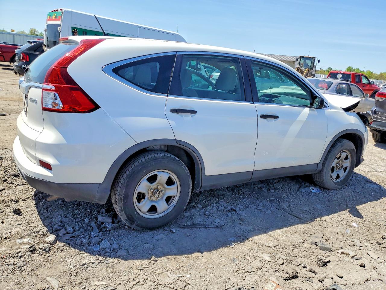 2015 Honda Cr-v Lx White vin: 5J6RM4H39FL108703