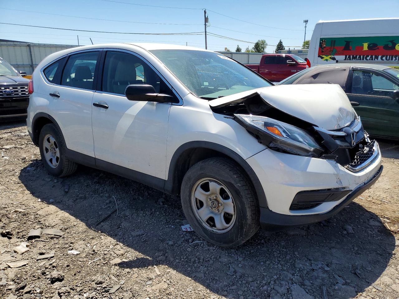 2015 Honda Cr-v Lx White vin: 5J6RM4H39FL108703