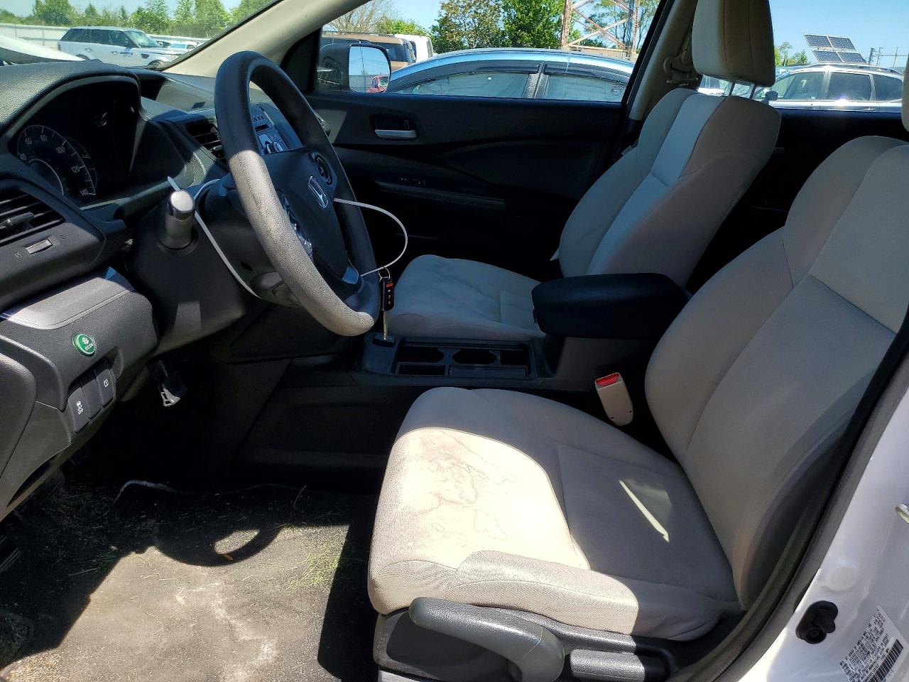 2015 Honda Cr-v Lx White vin: 5J6RM4H39FL108703