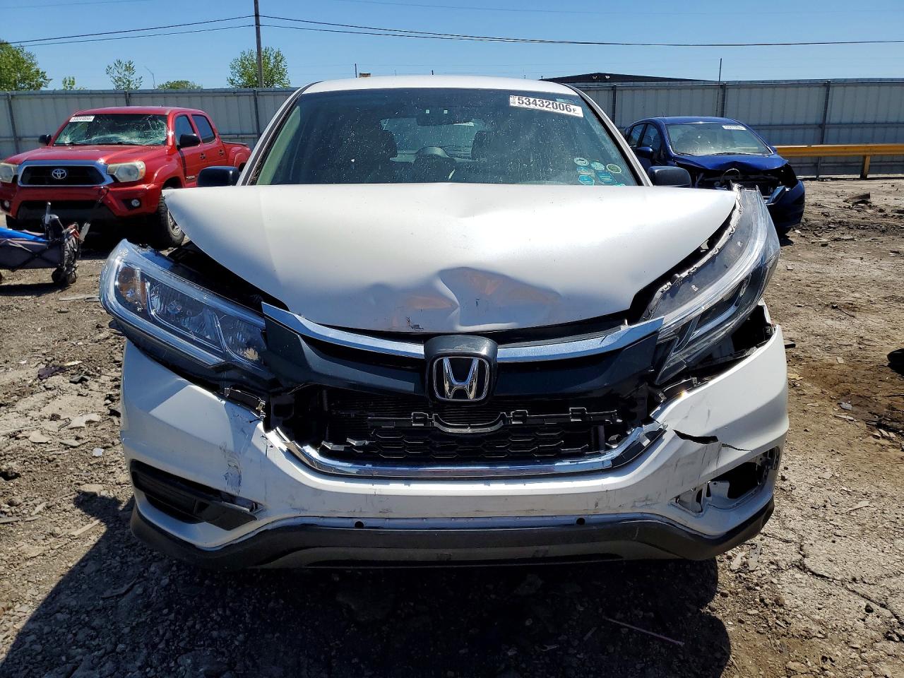2015 Honda Cr-v Lx White vin: 5J6RM4H39FL108703