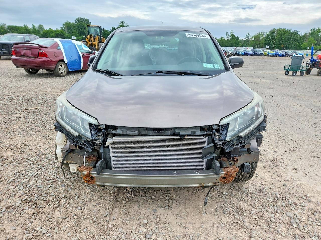 2015 Honda Cr-v Lx Brown vin: 5J6RM4H39FL122164