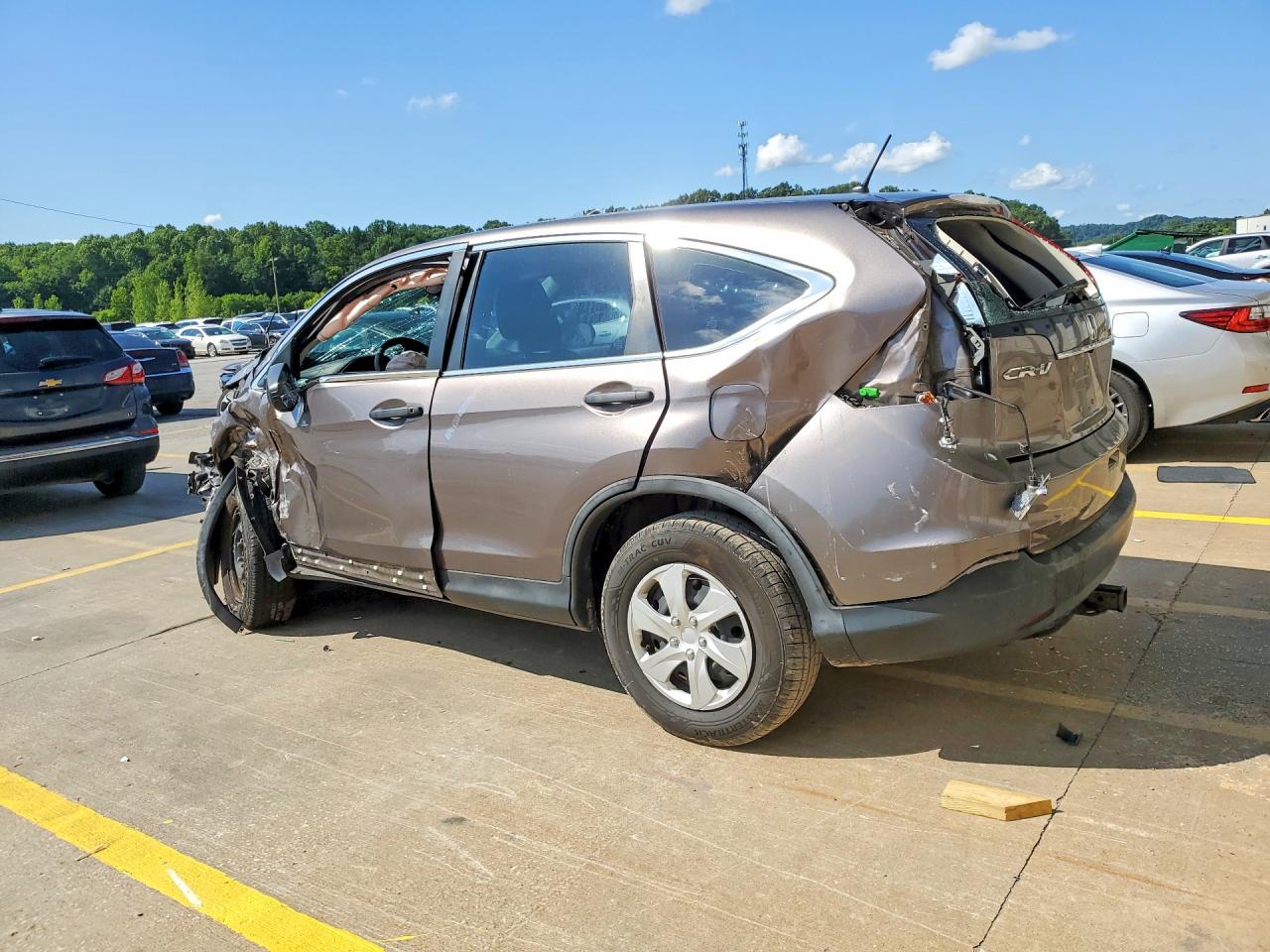 2013 Honda Cr-v Lx Gray vin: 5J6RM4H3XDL061923