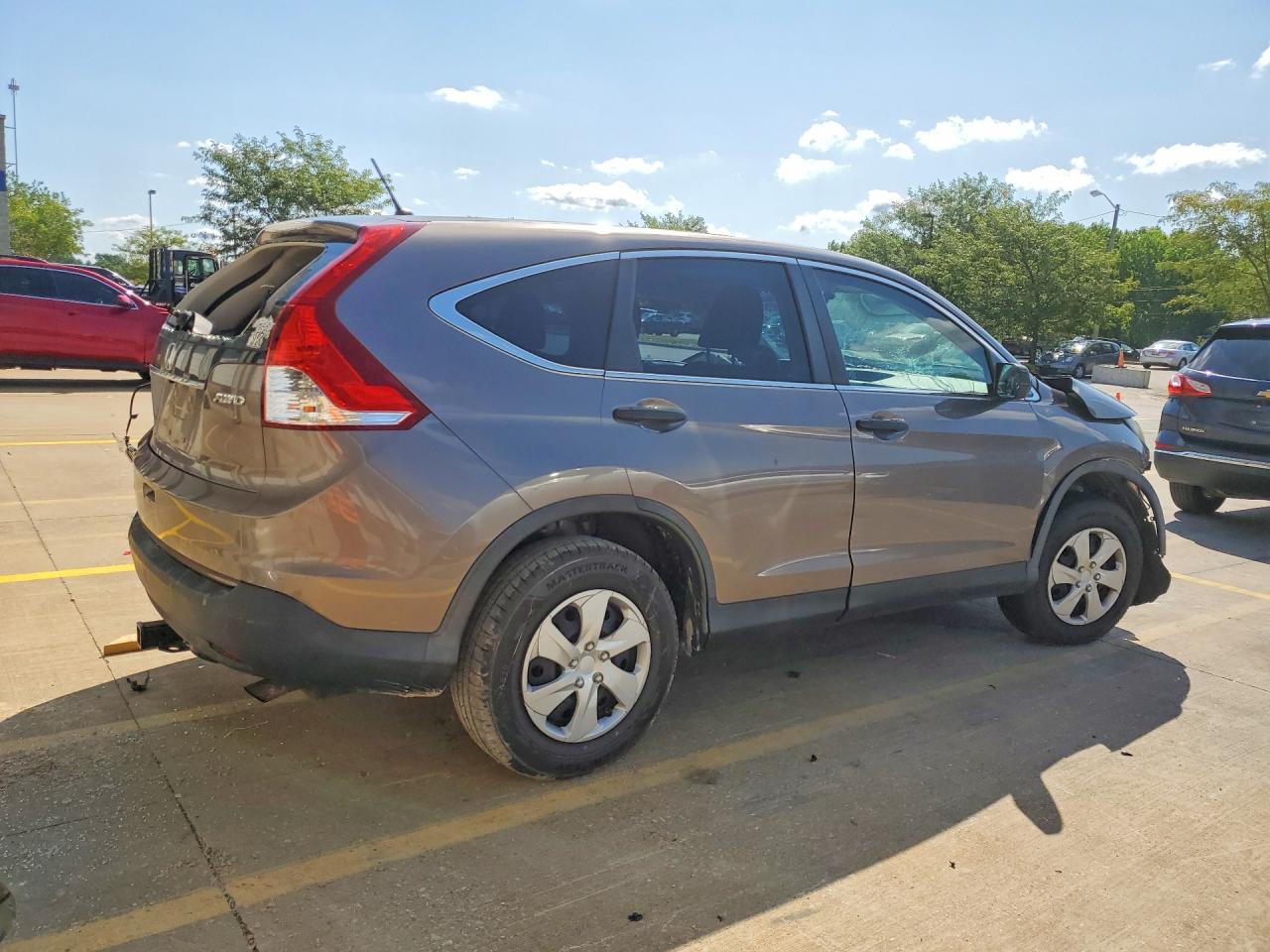 2013 Honda Cr-v Lx Gray vin: 5J6RM4H3XDL061923