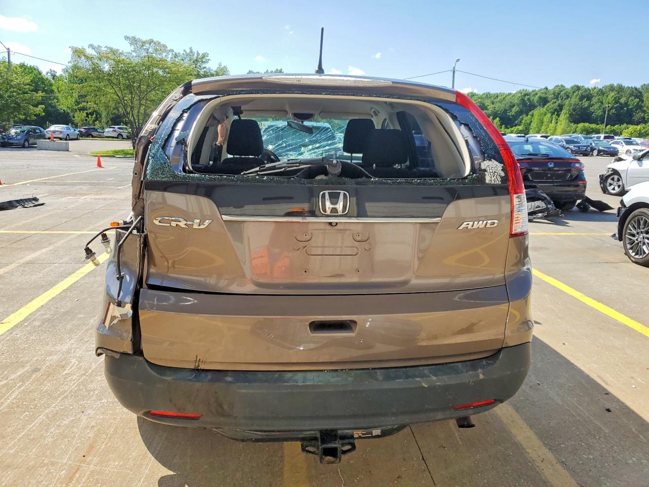2013 Honda Cr-v Lx Gray vin: 5J6RM4H3XDL061923