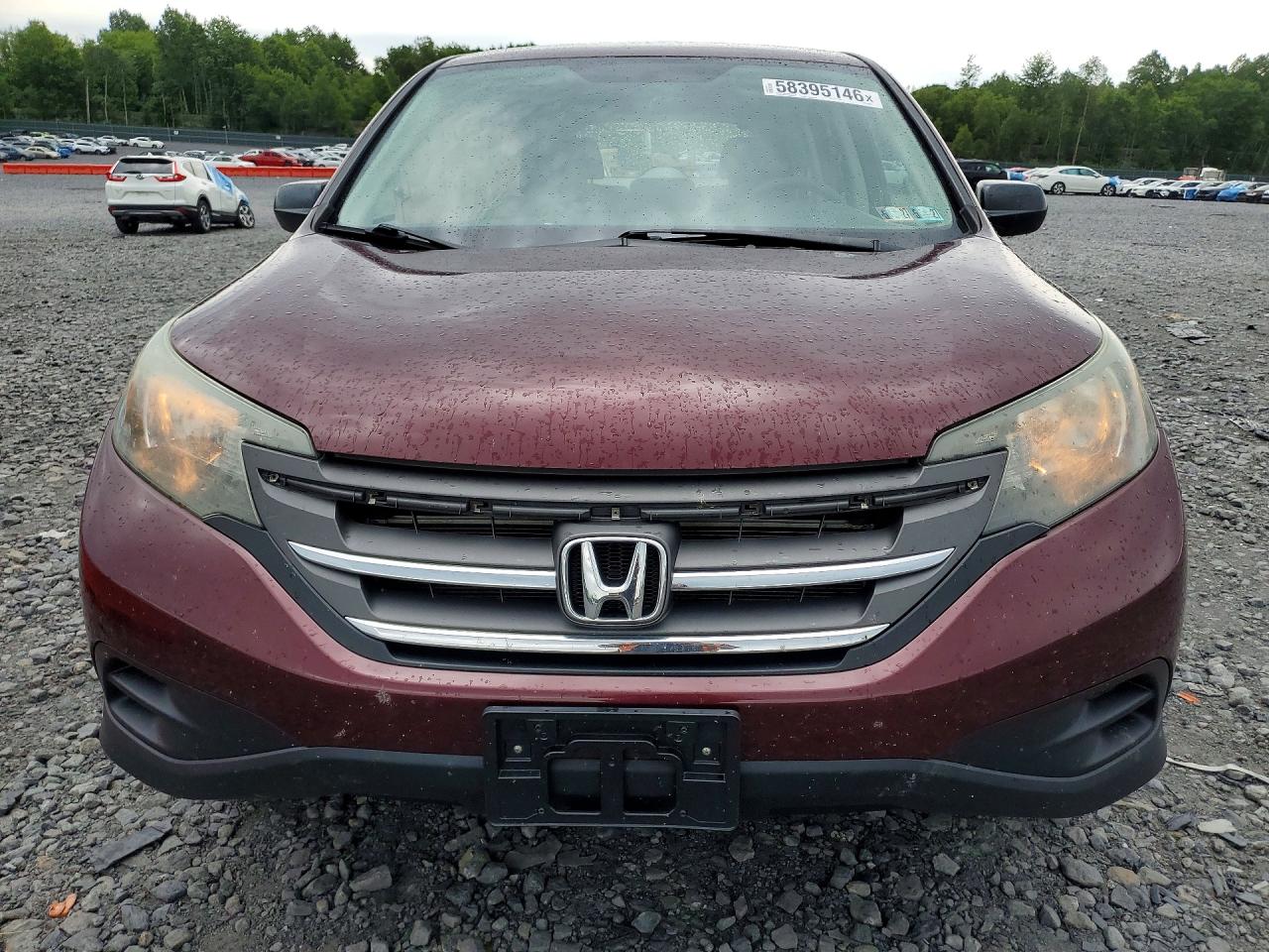 2013 Honda Cr-v Lx Burgundy vin: 5J6RM4H3XDL069830