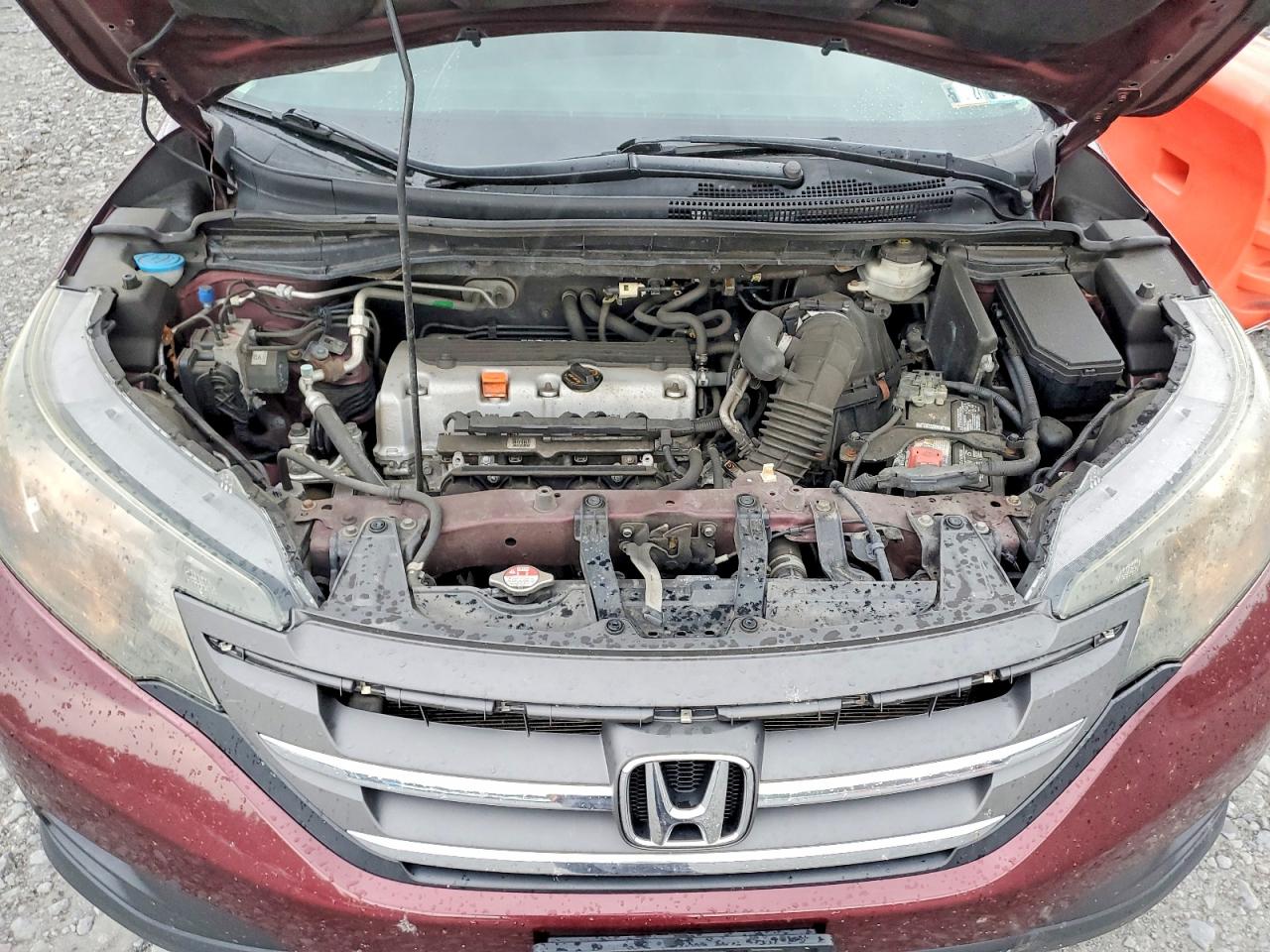 2013 Honda Cr-v Lx Burgundy vin: 5J6RM4H3XDL069830