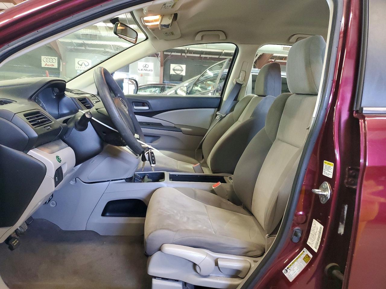 2013 Honda Cr-v Lx Burgundy vin: 5J6RM4H3XDL073120