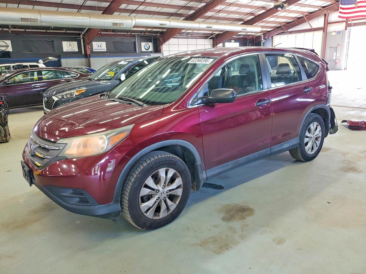 2013 Honda Cr-v Lx Burgundy vin: 5J6RM4H3XDL073120