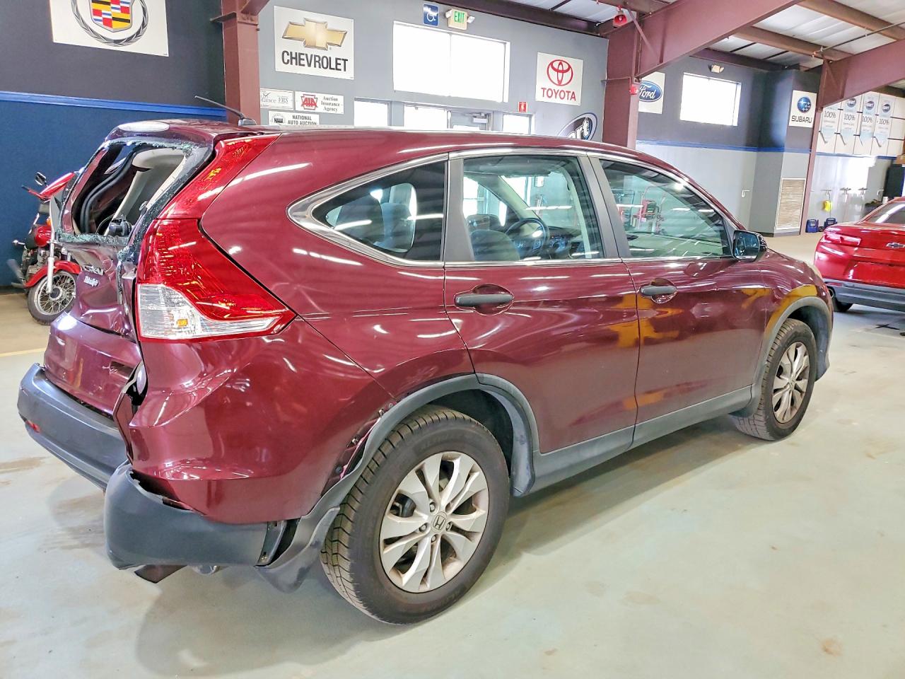 2013 Honda Cr-v Lx Burgundy vin: 5J6RM4H3XDL073120