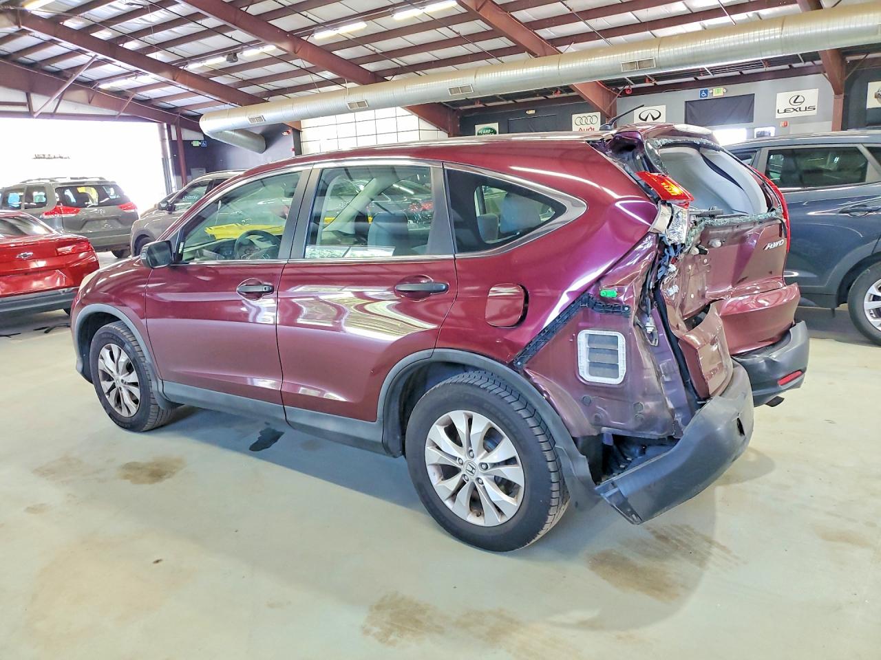 2013 Honda Cr-v Lx Burgundy vin: 5J6RM4H3XDL073120