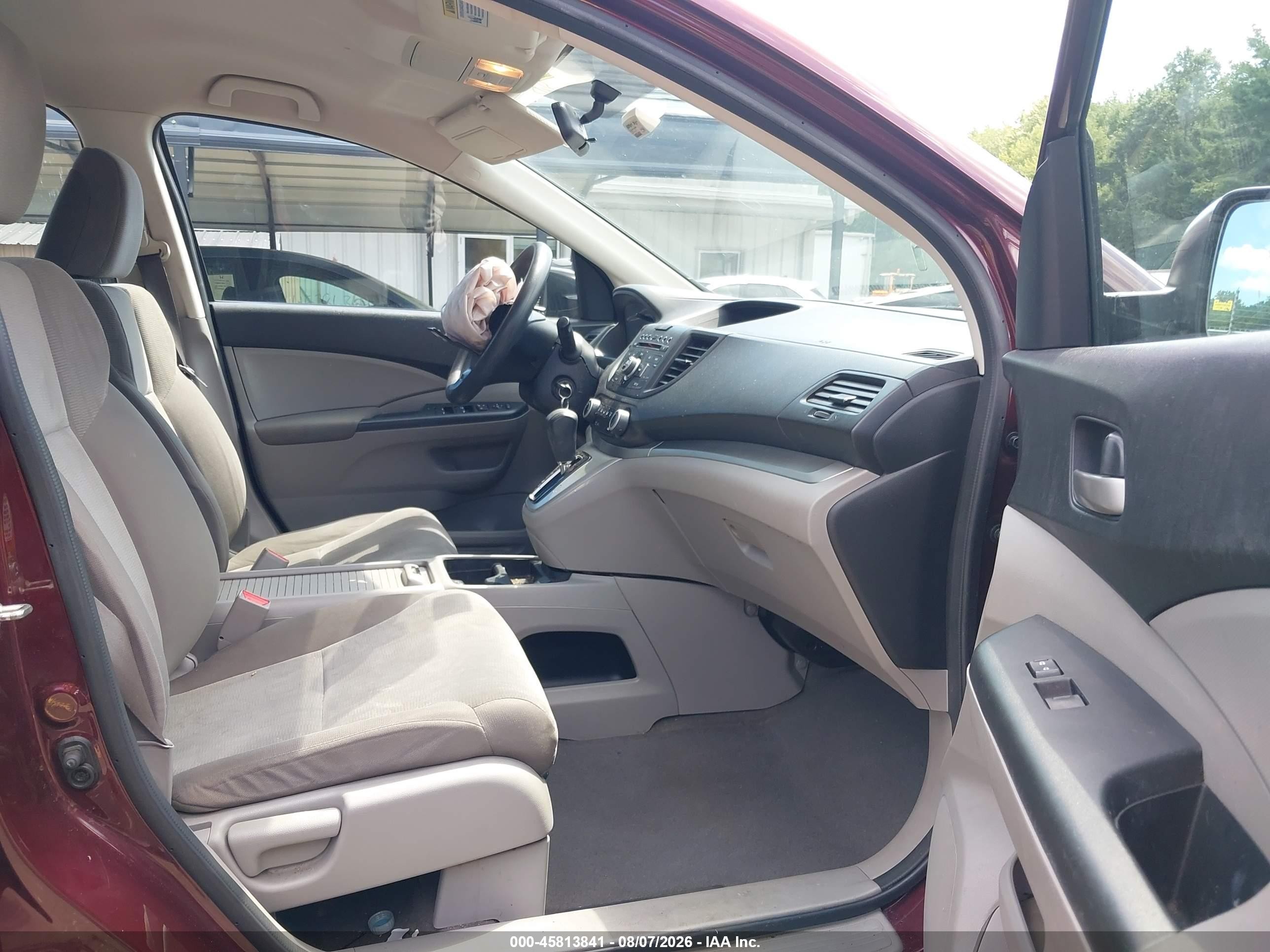 2014 Honda Cr-v Lx Burgundy vin: 5J6RM4H3XEL007149