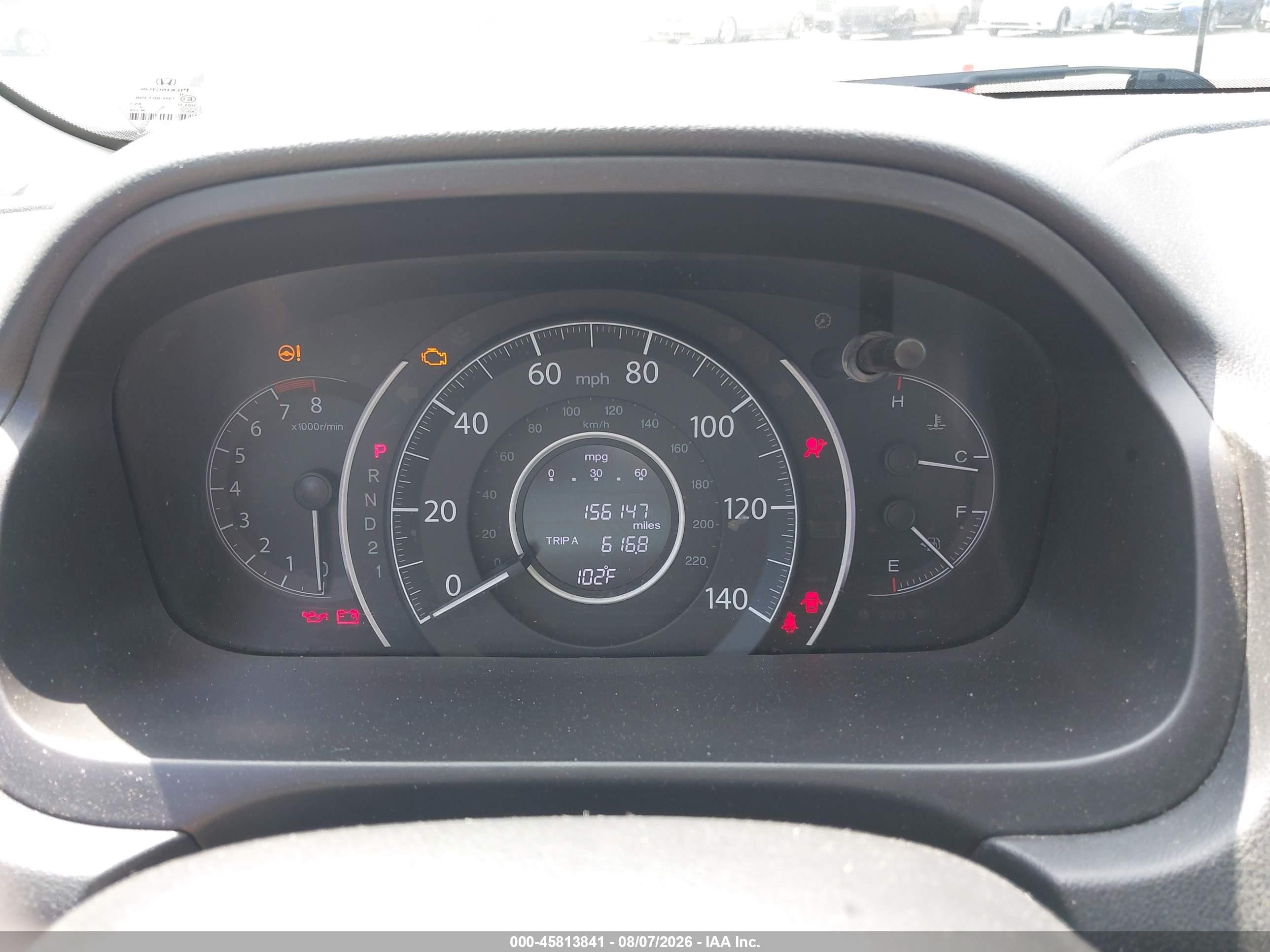 2014 Honda Cr-v Lx Burgundy vin: 5J6RM4H3XEL007149