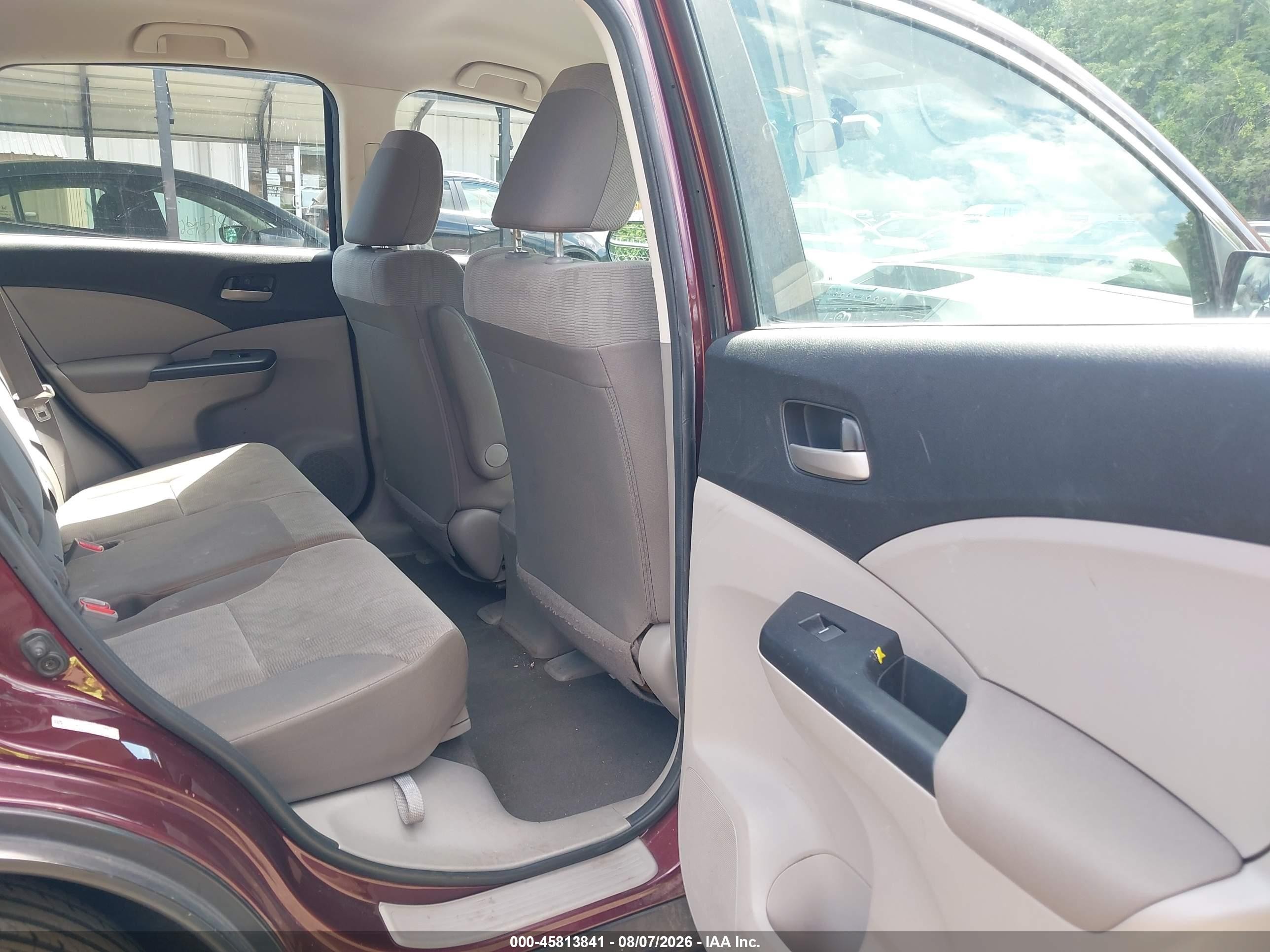 2014 Honda Cr-v Lx Burgundy vin: 5J6RM4H3XEL007149