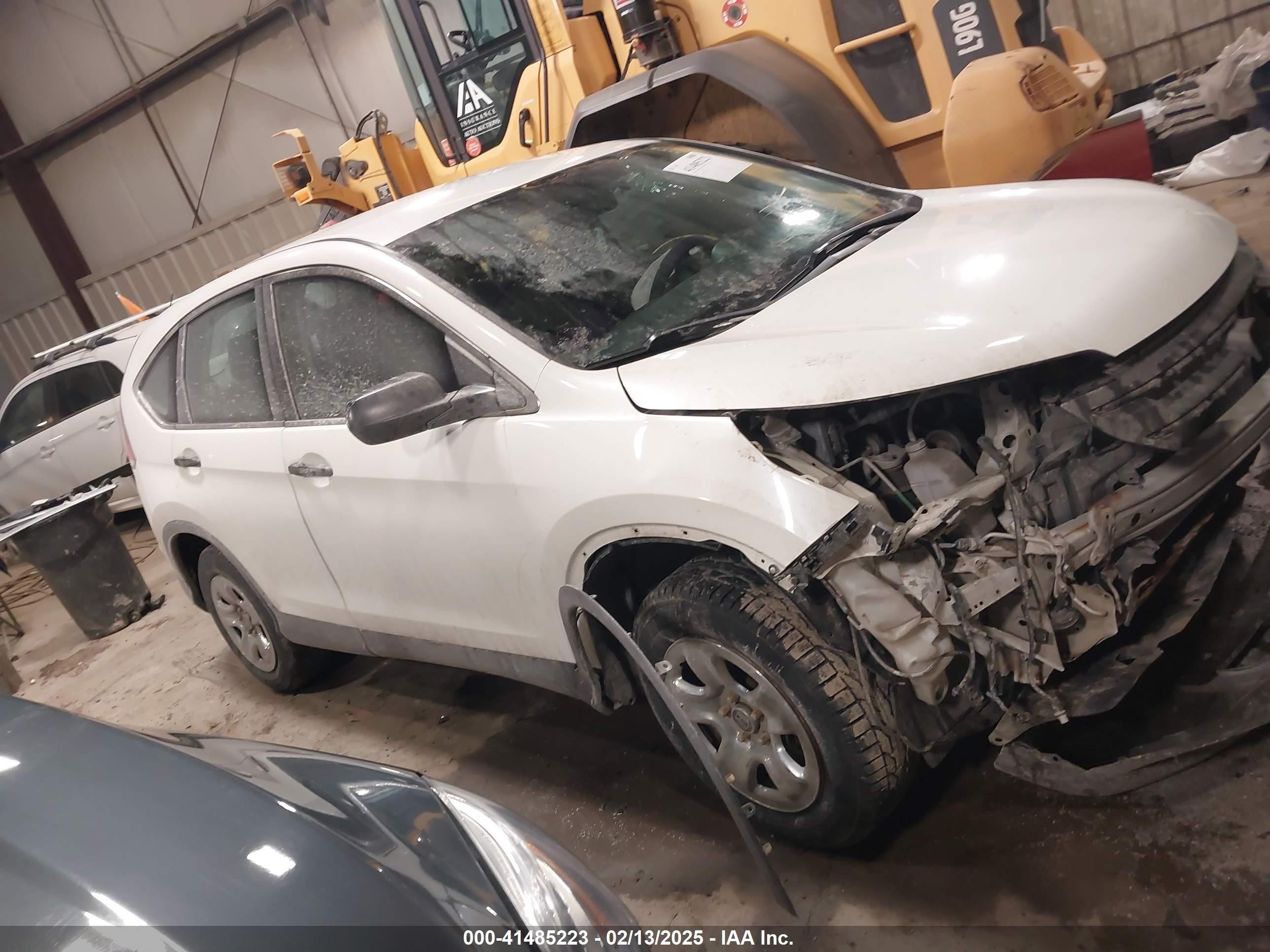 2014 Honda Cr-v Lx White vin: 5J6RM4H3XEL007801
