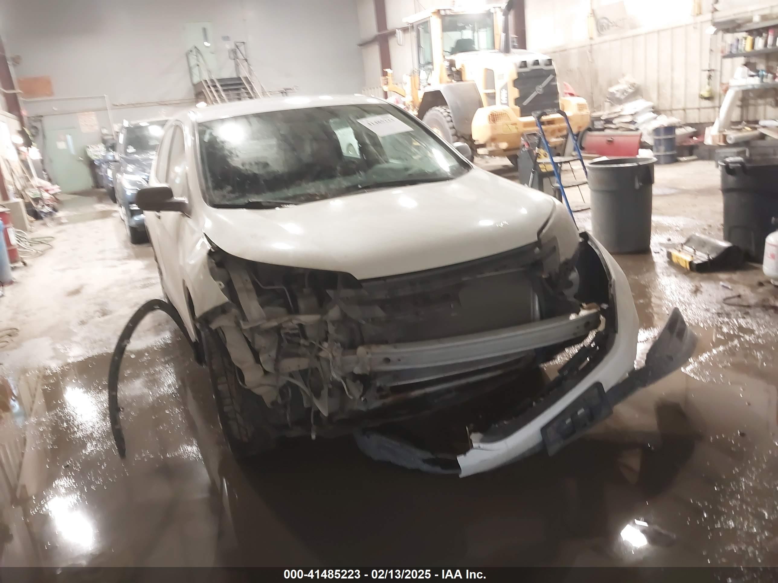 2014 Honda Cr-v Lx White vin: 5J6RM4H3XEL007801