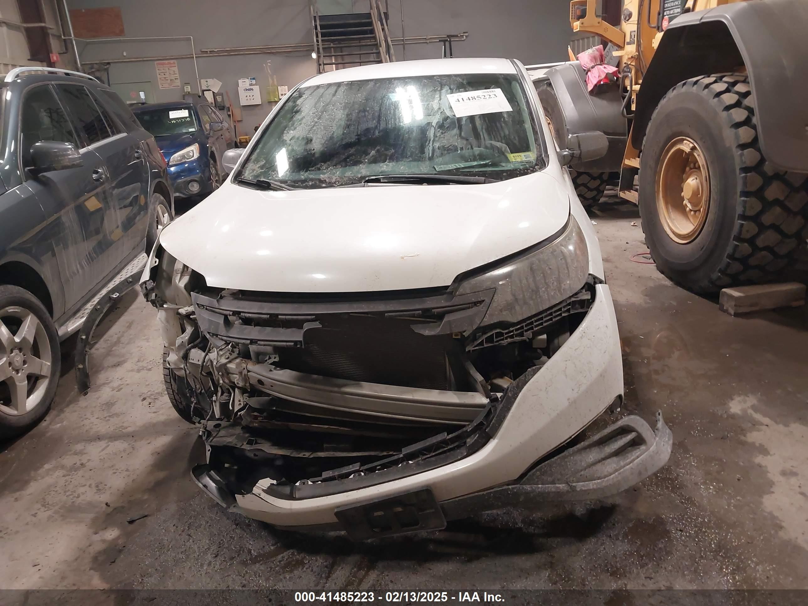 2014 Honda Cr-v Lx White vin: 5J6RM4H3XEL007801