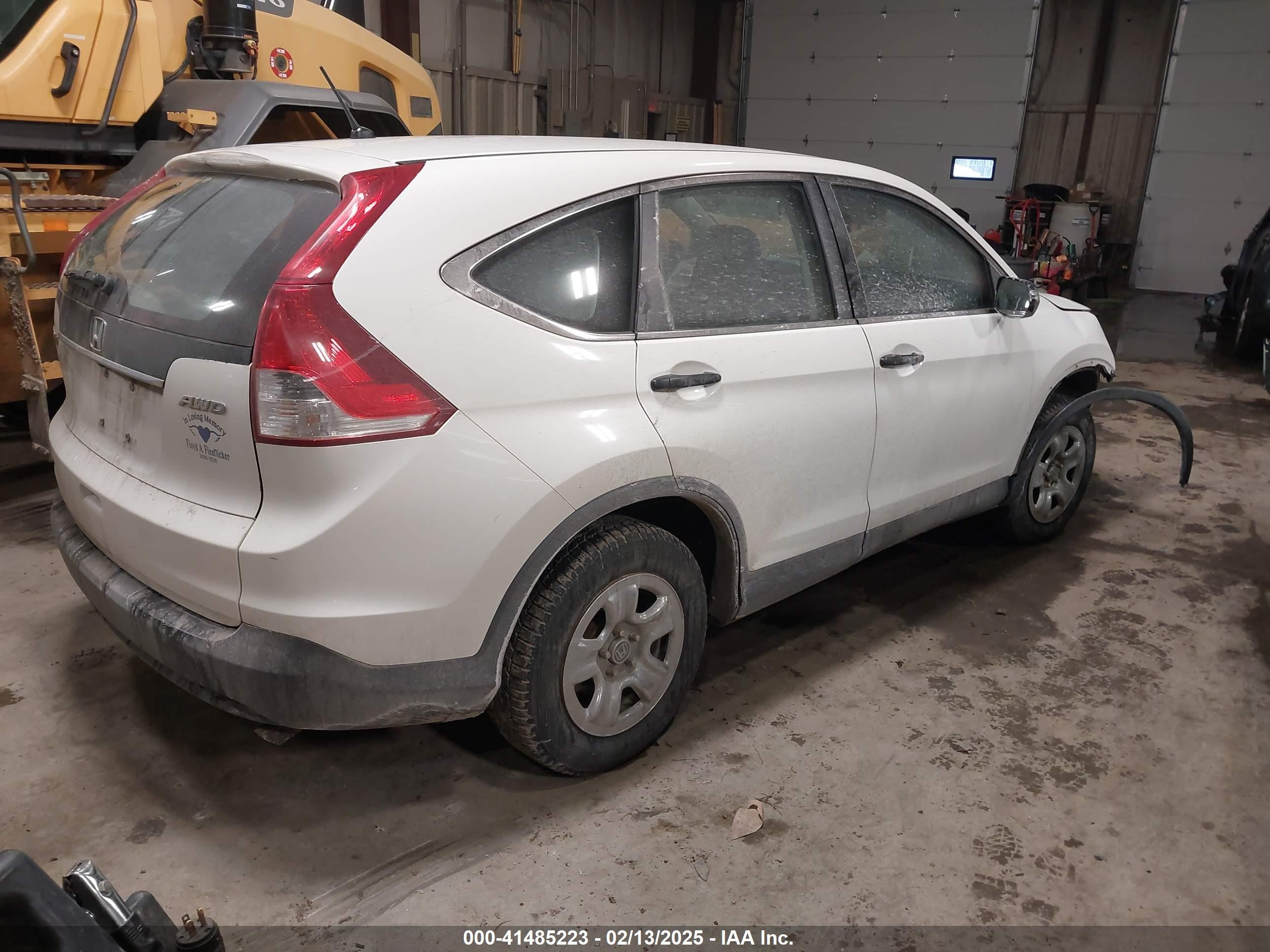 2014 Honda Cr-v Lx White vin: 5J6RM4H3XEL007801