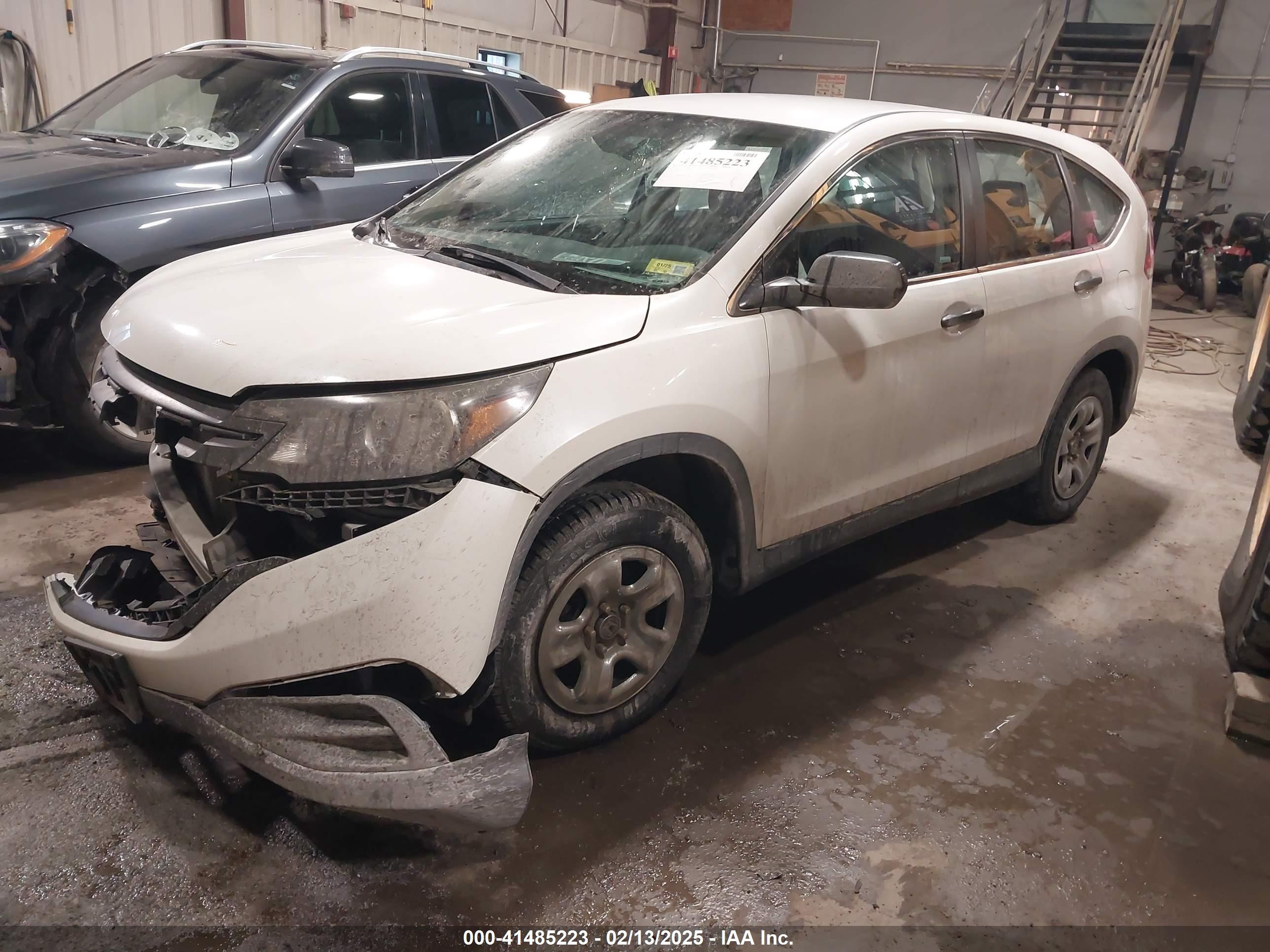2014 Honda Cr-v Lx White vin: 5J6RM4H3XEL007801