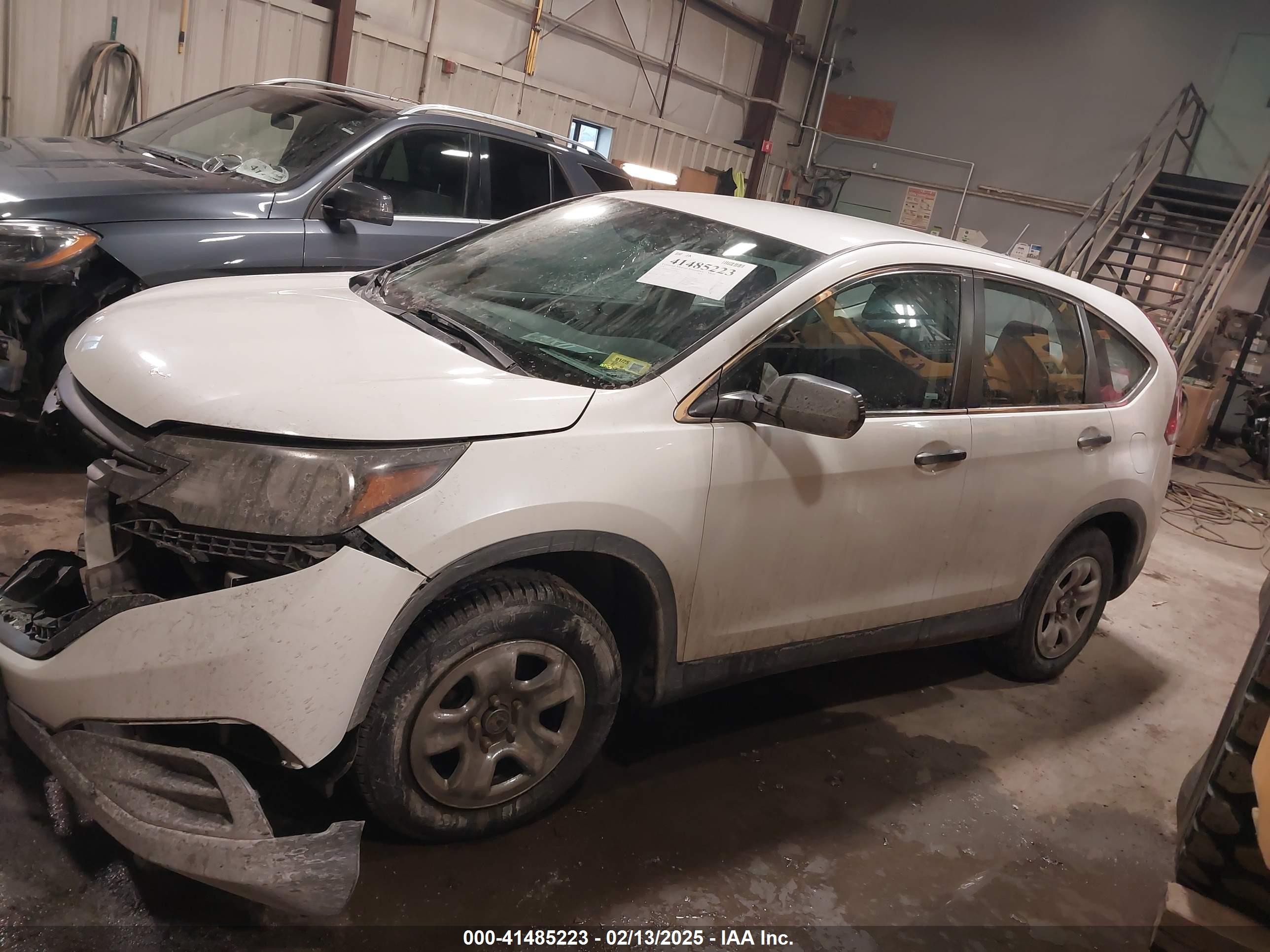 2014 Honda Cr-v Lx White vin: 5J6RM4H3XEL007801