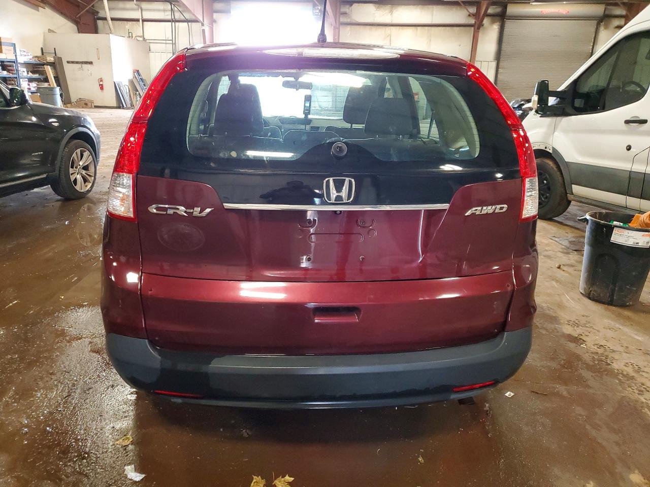 2014 Honda Cr-v Lx Burgundy vin: 5J6RM4H3XEL021231