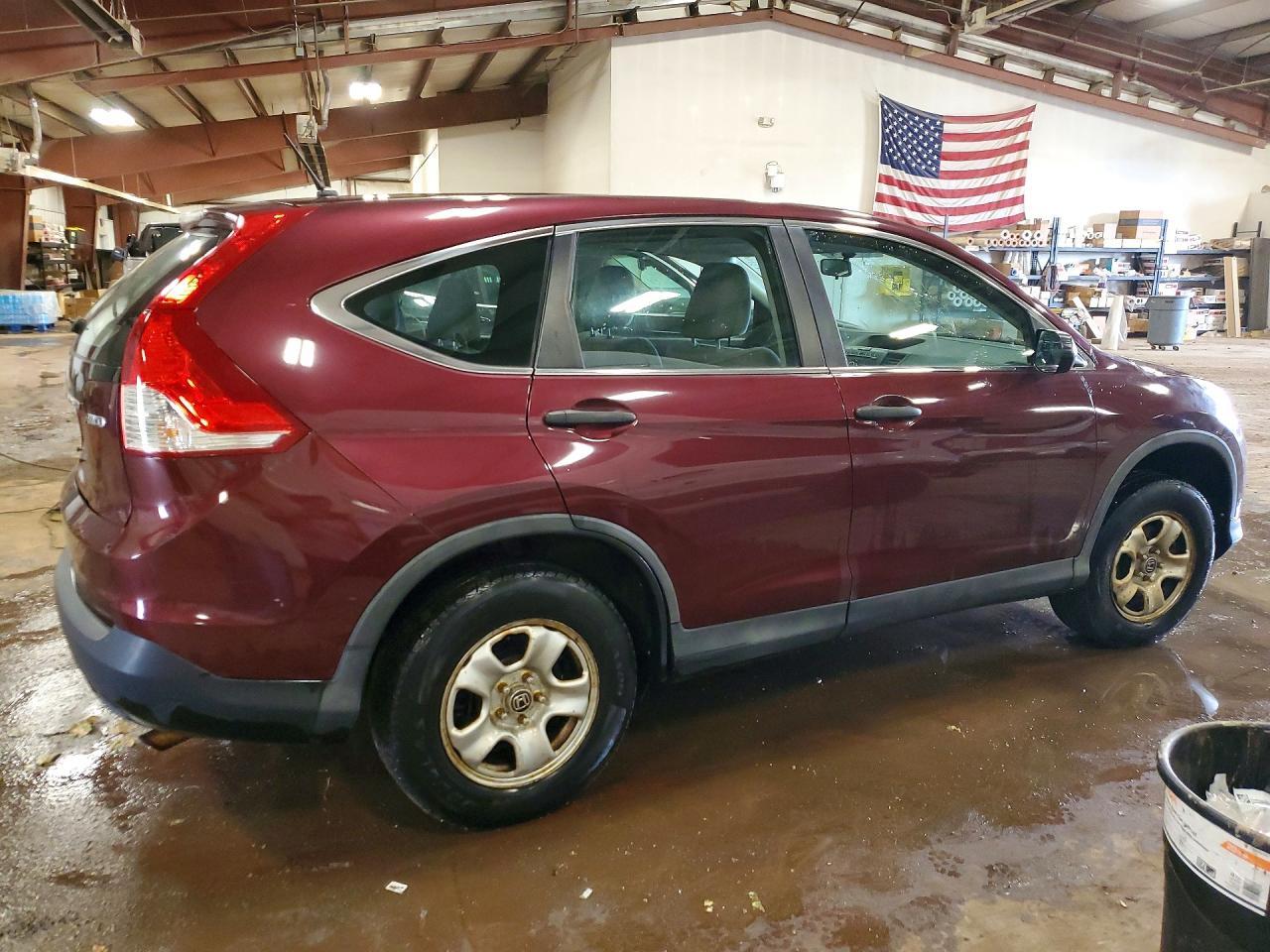 2014 Honda Cr-v Lx Burgundy vin: 5J6RM4H3XEL021231