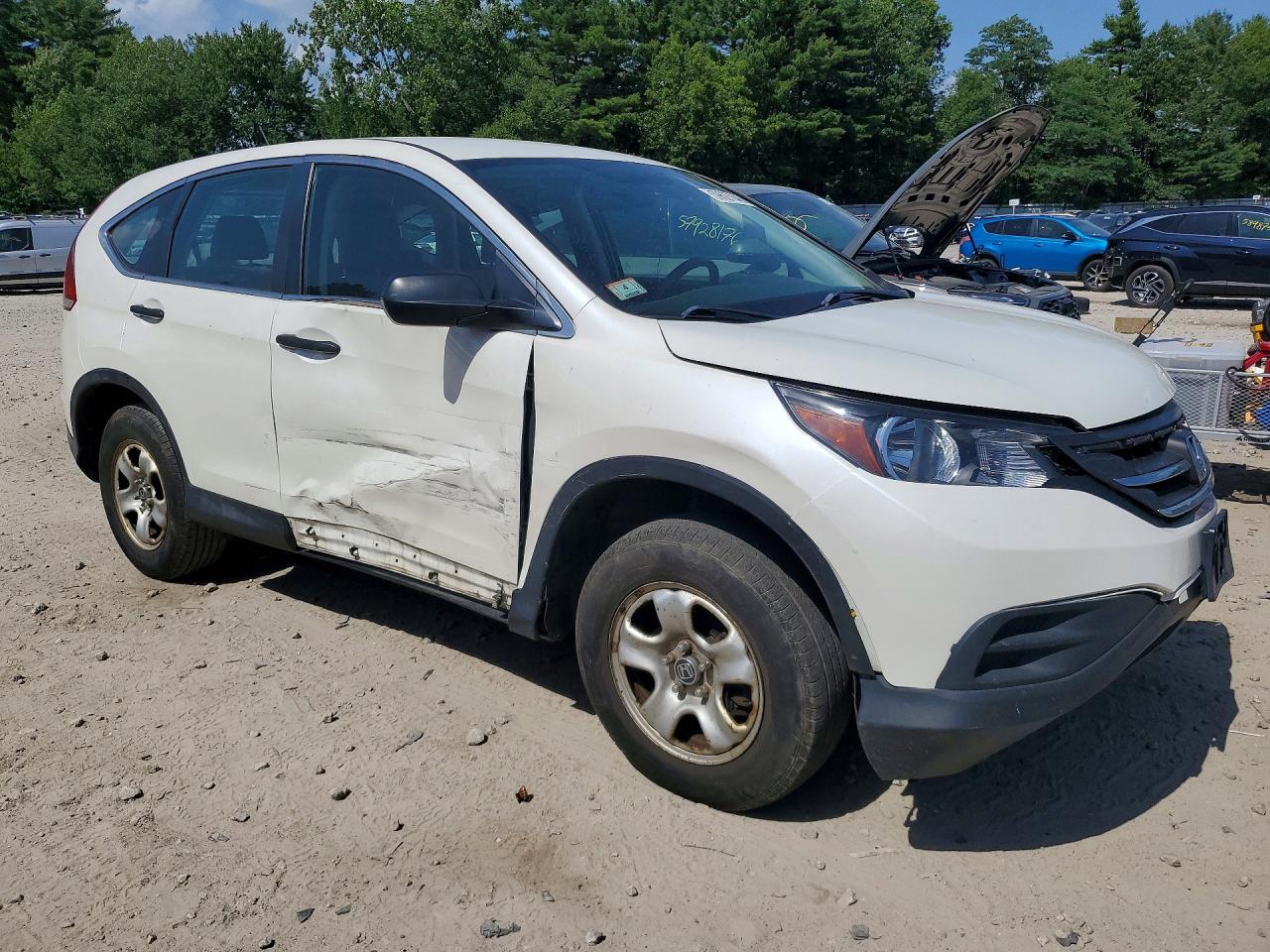 2014 Honda Cr-v Lx White vin: 5J6RM4H3XEL054651