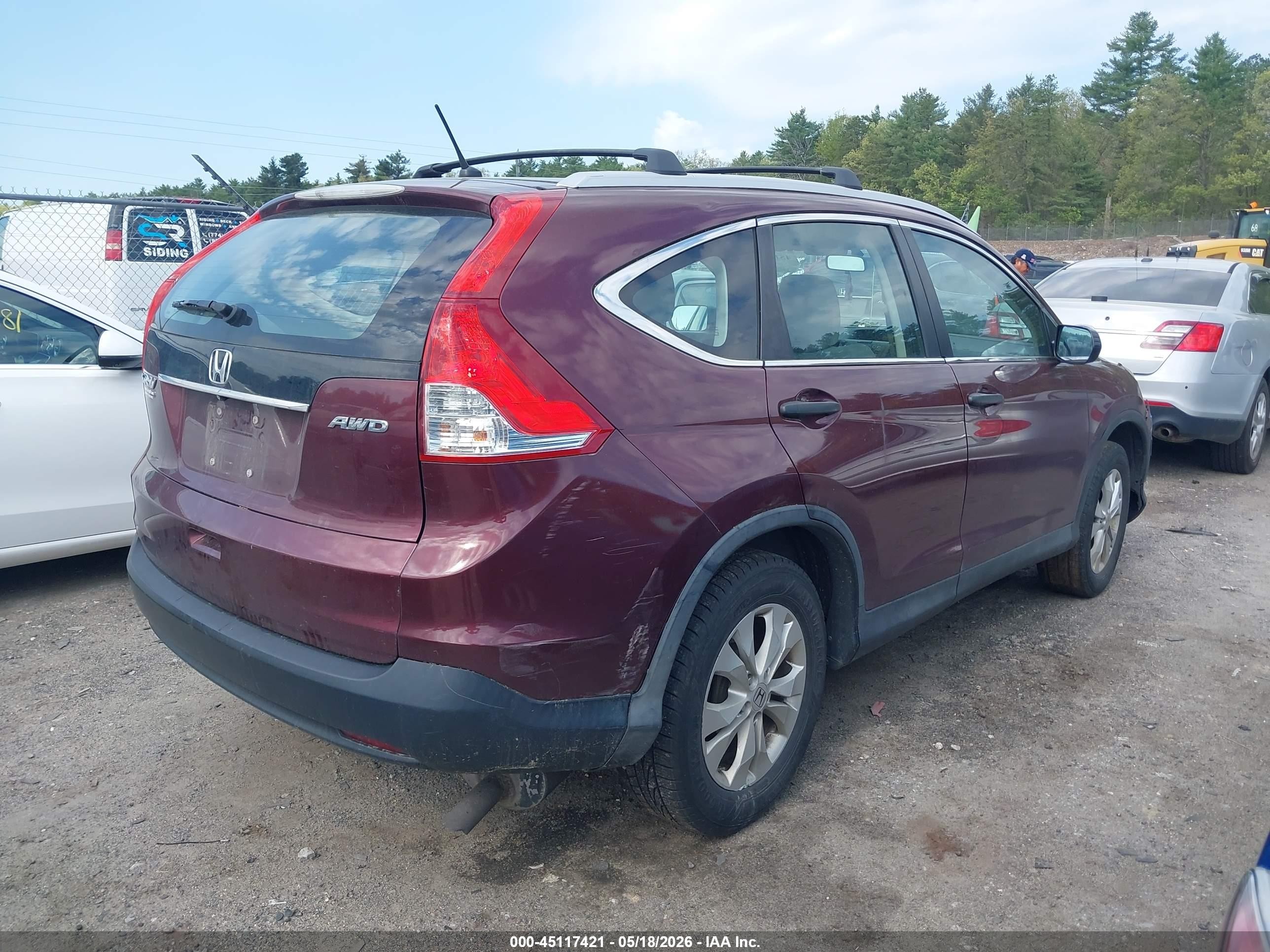 2014 Honda Cr-v Lx Maroon vin: 5J6RM4H3XEL059526