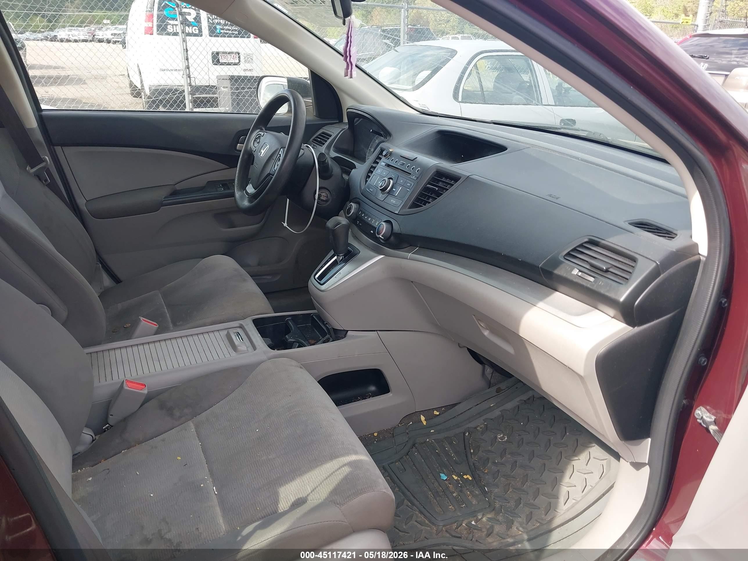 2014 Honda Cr-v Lx Maroon vin: 5J6RM4H3XEL059526