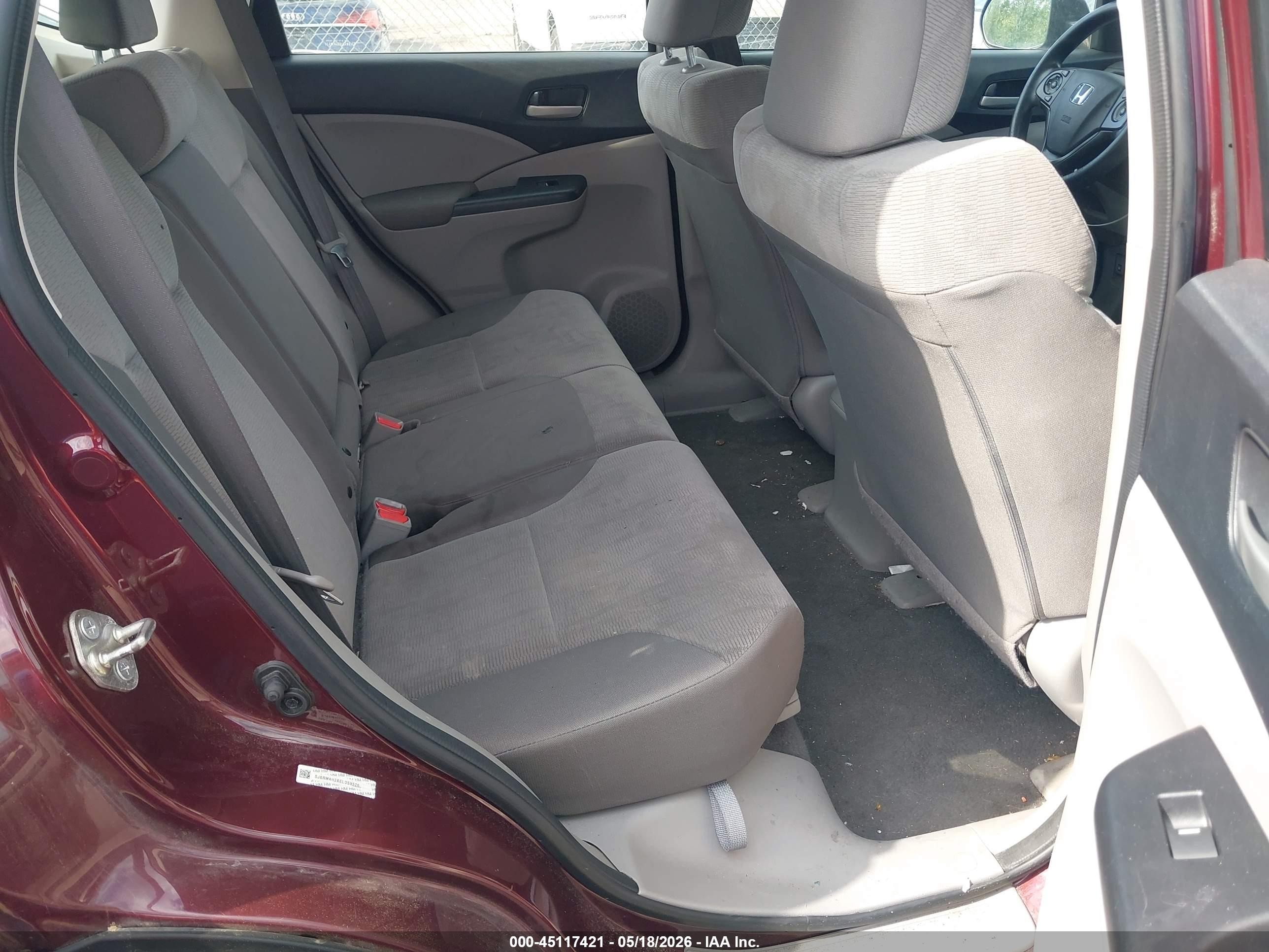 2014 Honda Cr-v Lx Maroon vin: 5J6RM4H3XEL059526