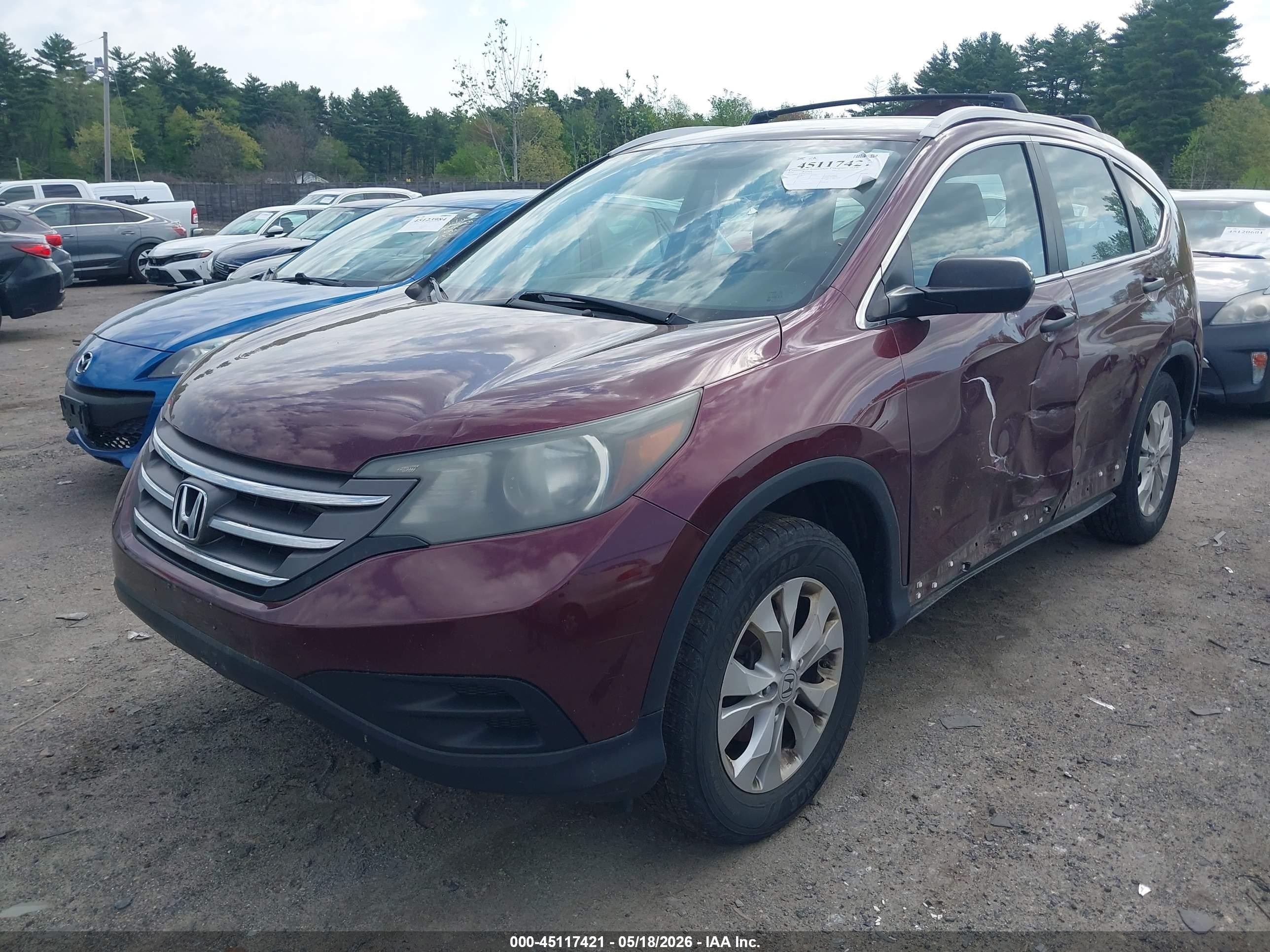2014 Honda Cr-v Lx Maroon vin: 5J6RM4H3XEL059526