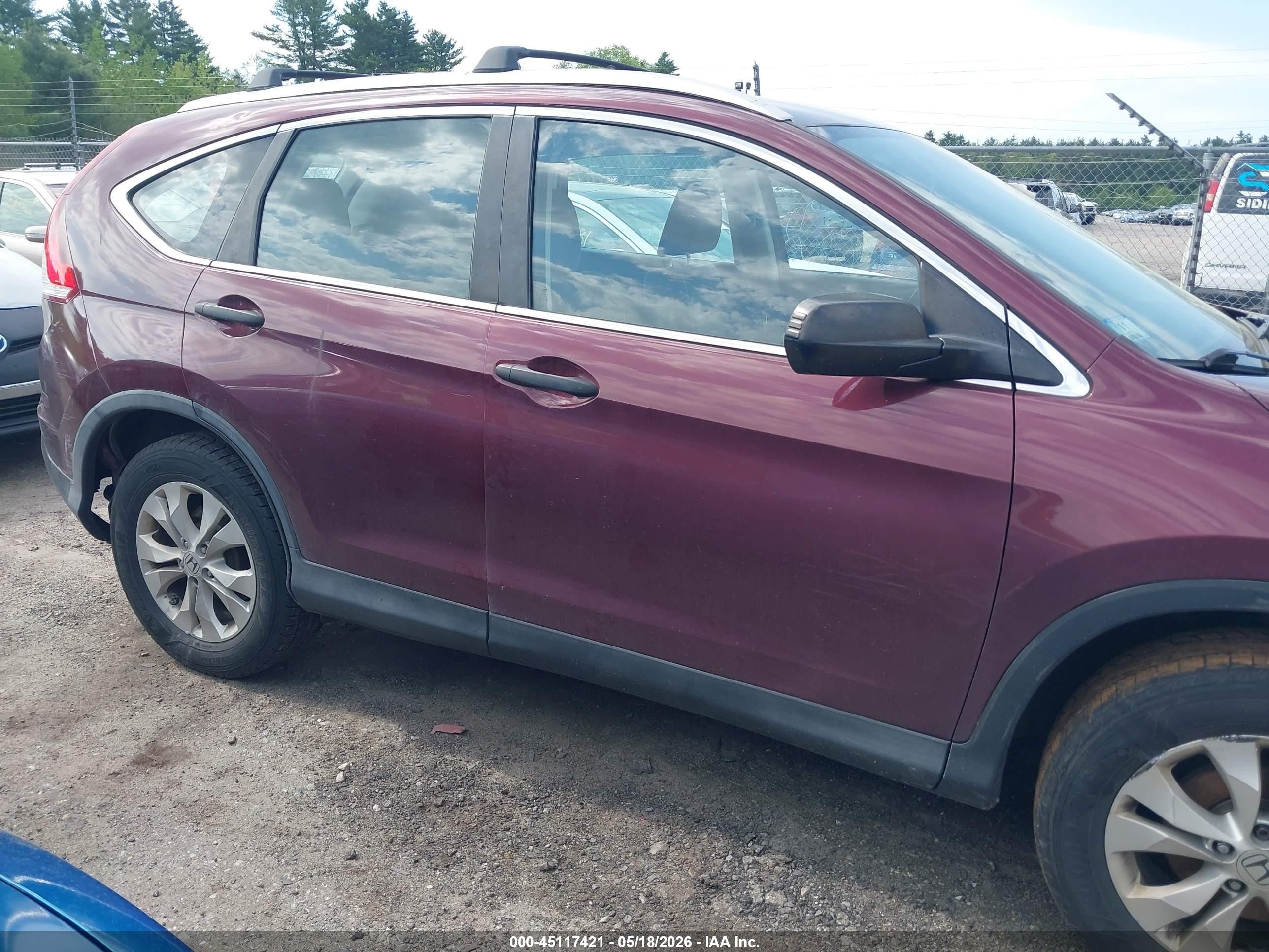 2014 Honda Cr-v Lx Maroon vin: 5J6RM4H3XEL059526