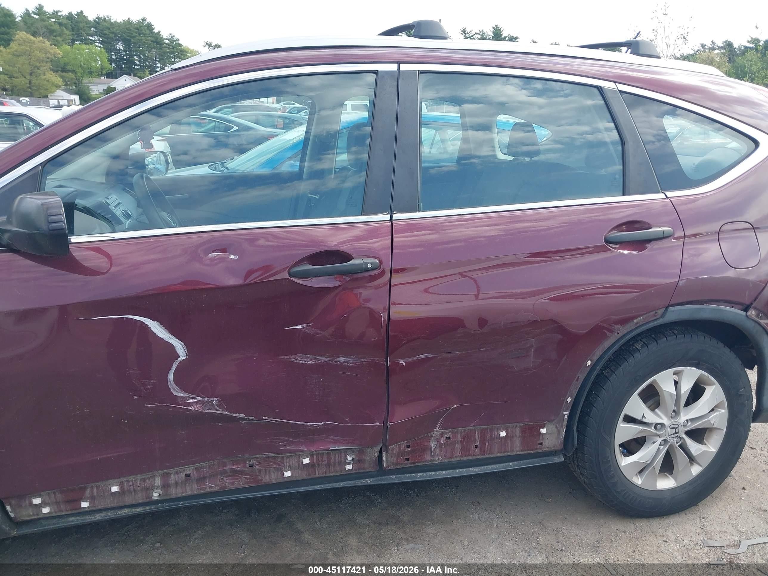 2014 Honda Cr-v Lx Maroon vin: 5J6RM4H3XEL059526
