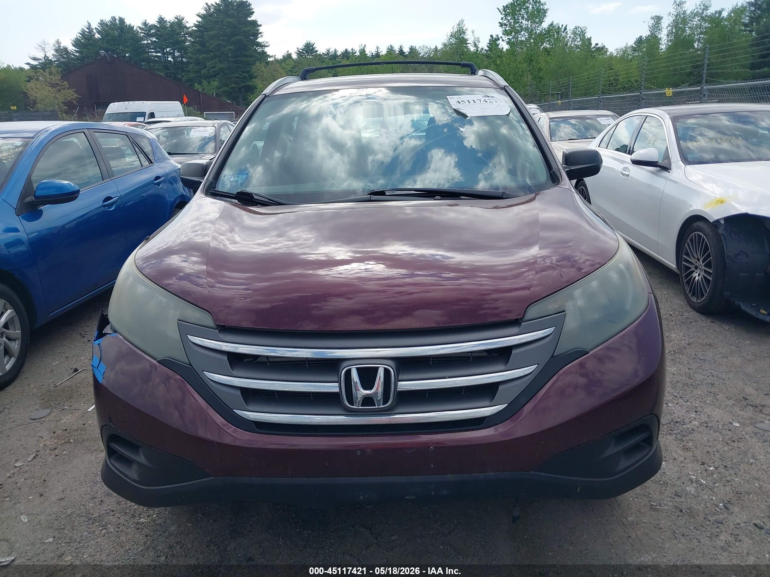2014 Honda Cr-v Lx Maroon vin: 5J6RM4H3XEL059526
