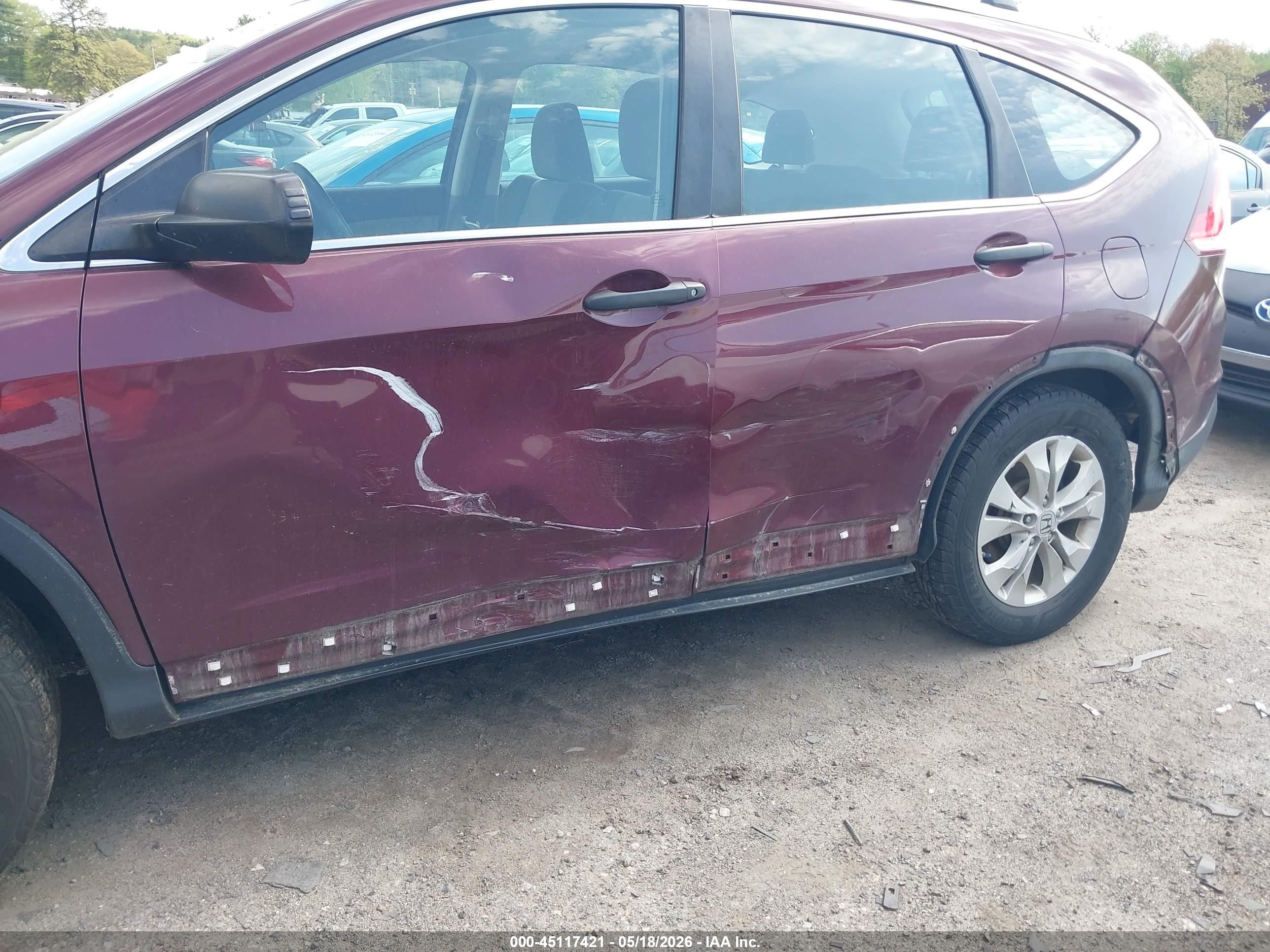 2014 Honda Cr-v Lx Maroon vin: 5J6RM4H3XEL059526